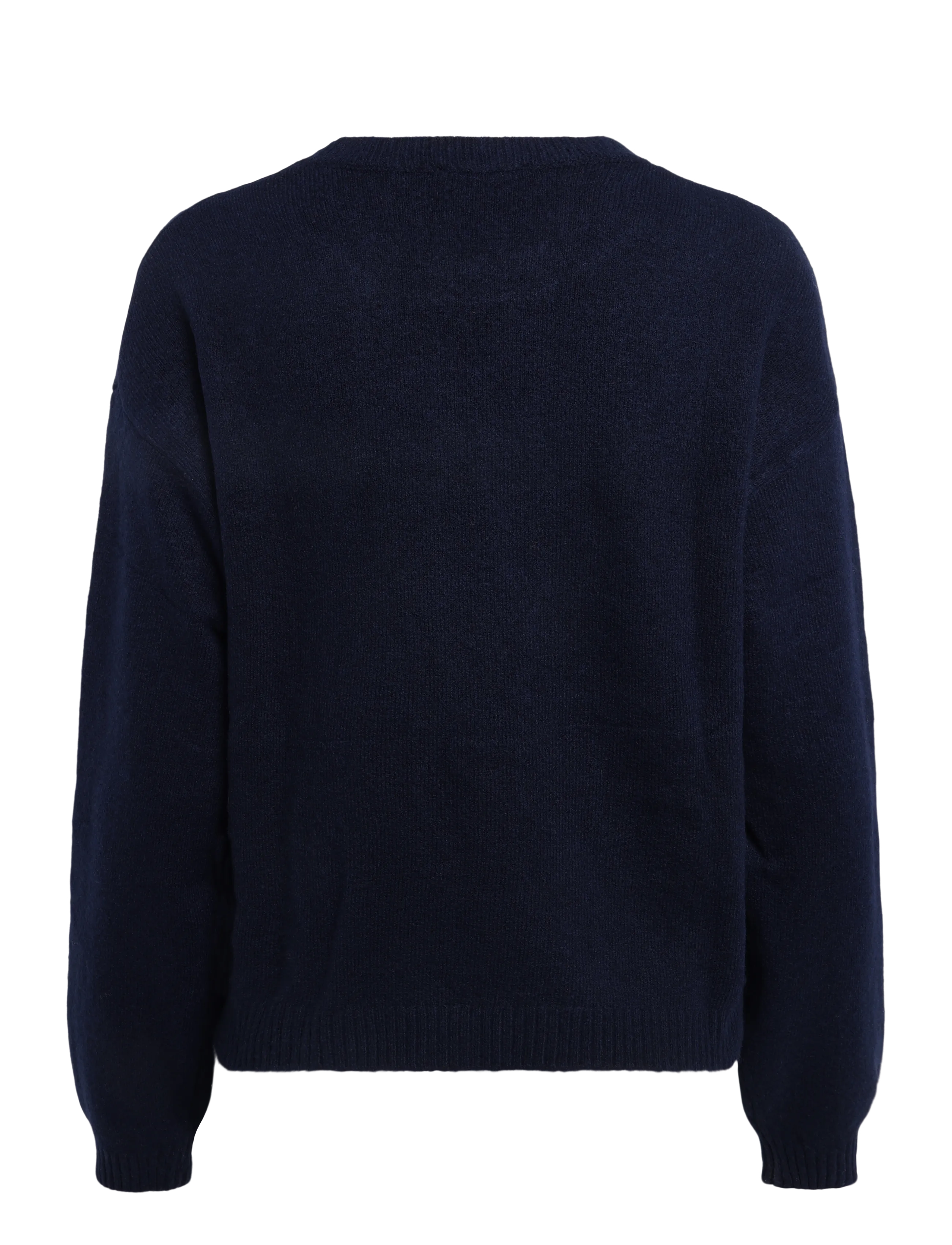 Mango Teen - Ribbed neck sweater - navy - 1