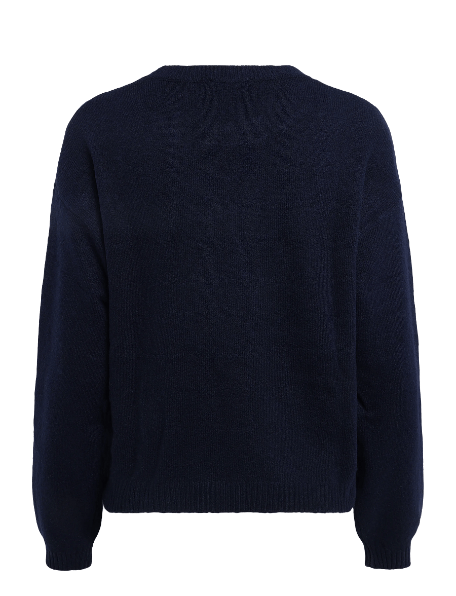 Mango Teen - Ribbed neck sweater - trøjer - navy - 1