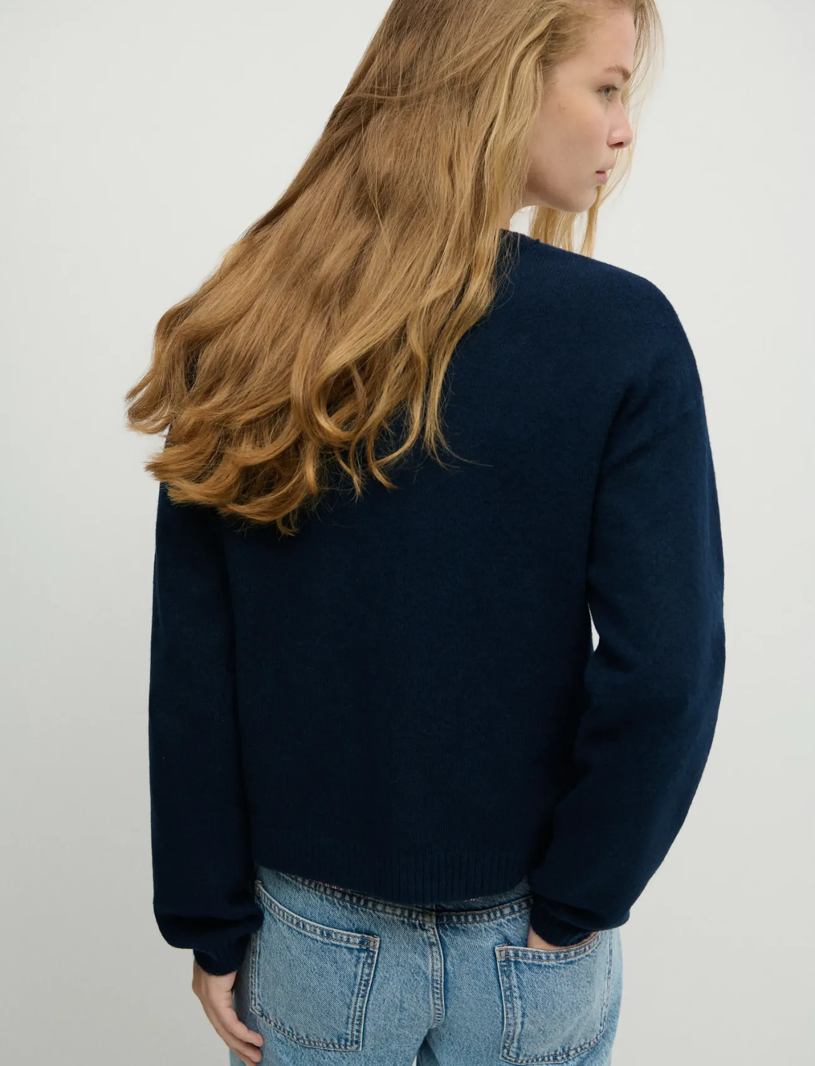Mango Teen - Ribbed neck sweater - stickade tröjor - navy - 3
