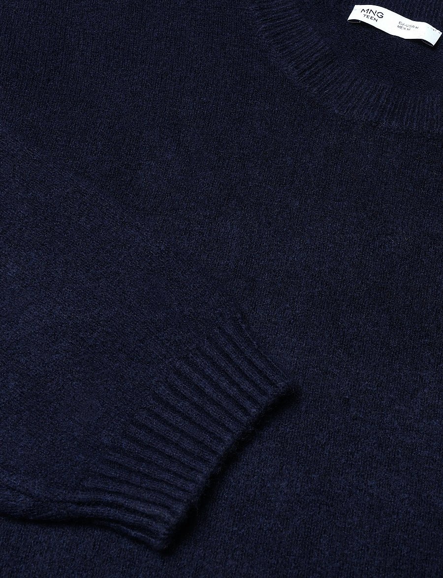 Mango Teen - Ribbed neck sweater - trøjer - navy - 2