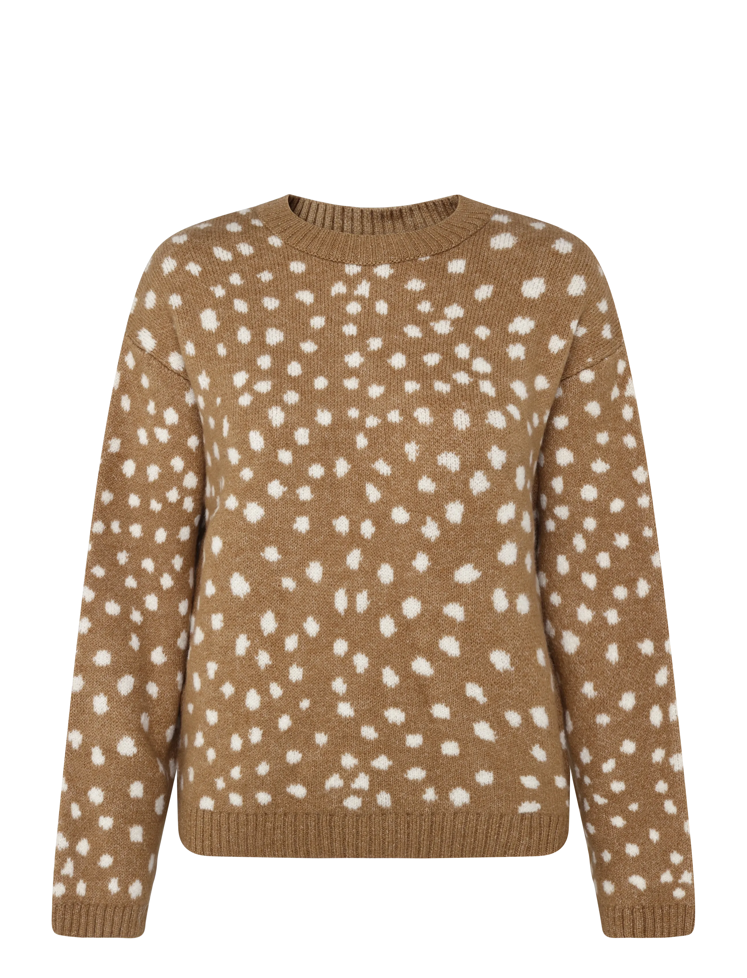 Mango Teen Animal print sweater - Stickat - MEDIUM BROWN / brown