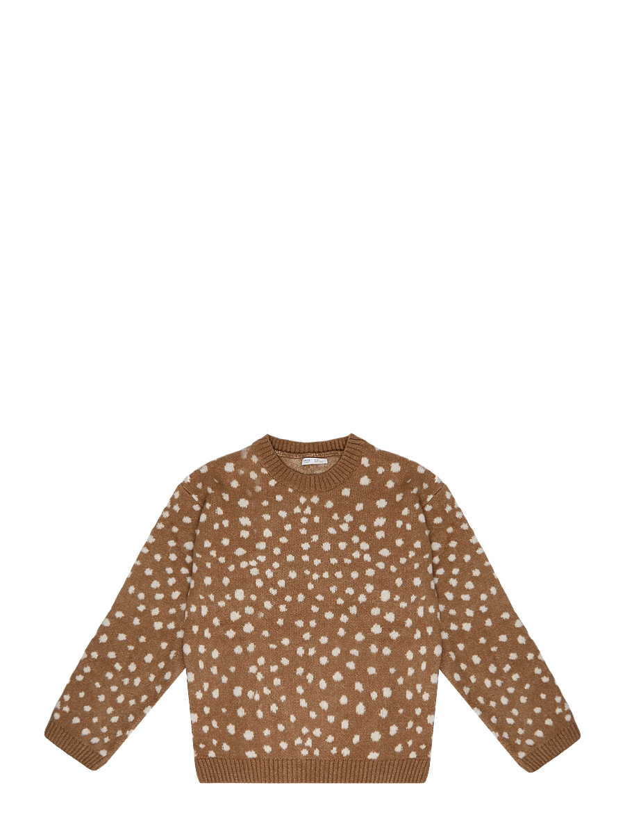 Mango Teen - Animal print sweater - gensere - medium brown - 0