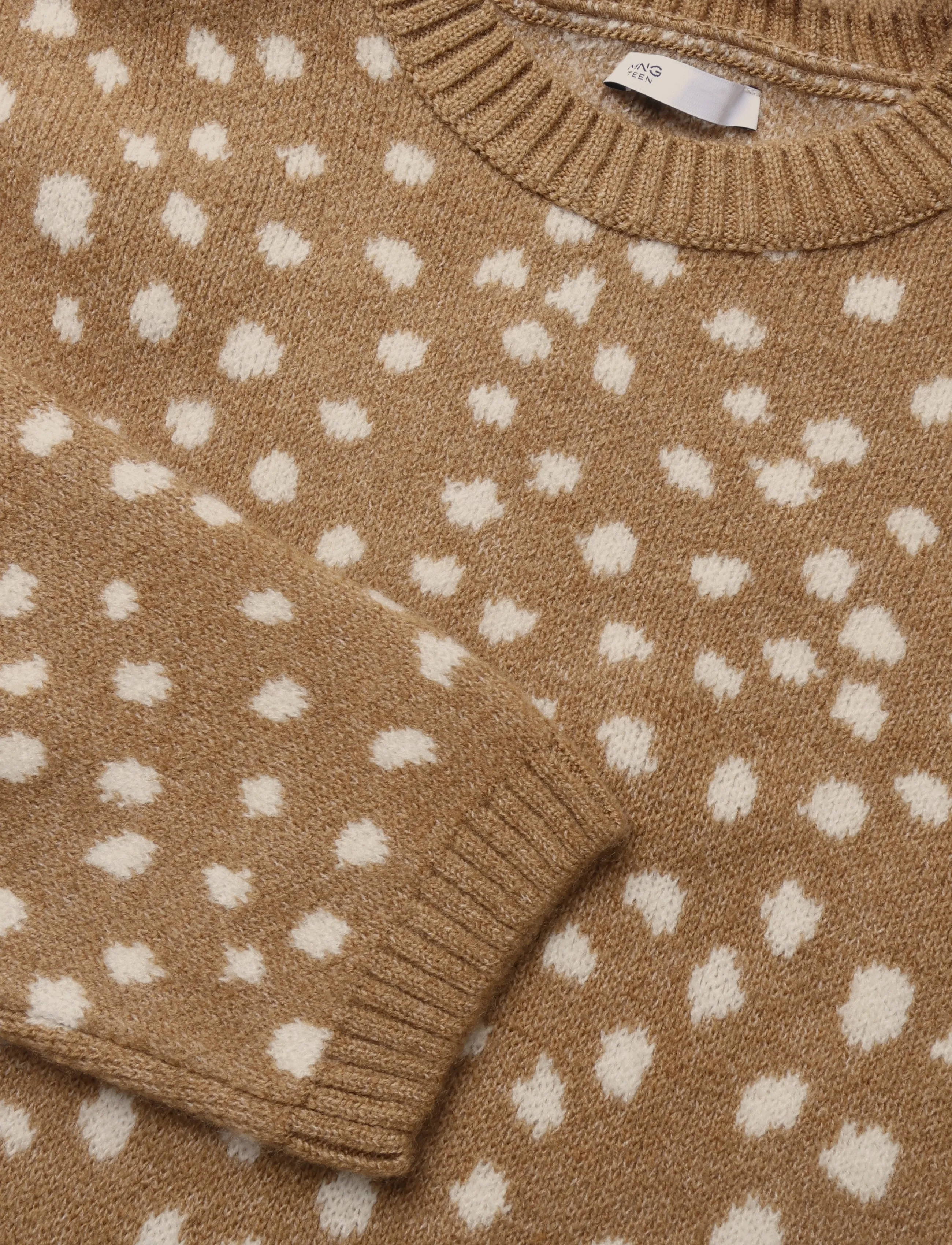 Mango Teen - Animal print sweater - gensere - medium brown - 4