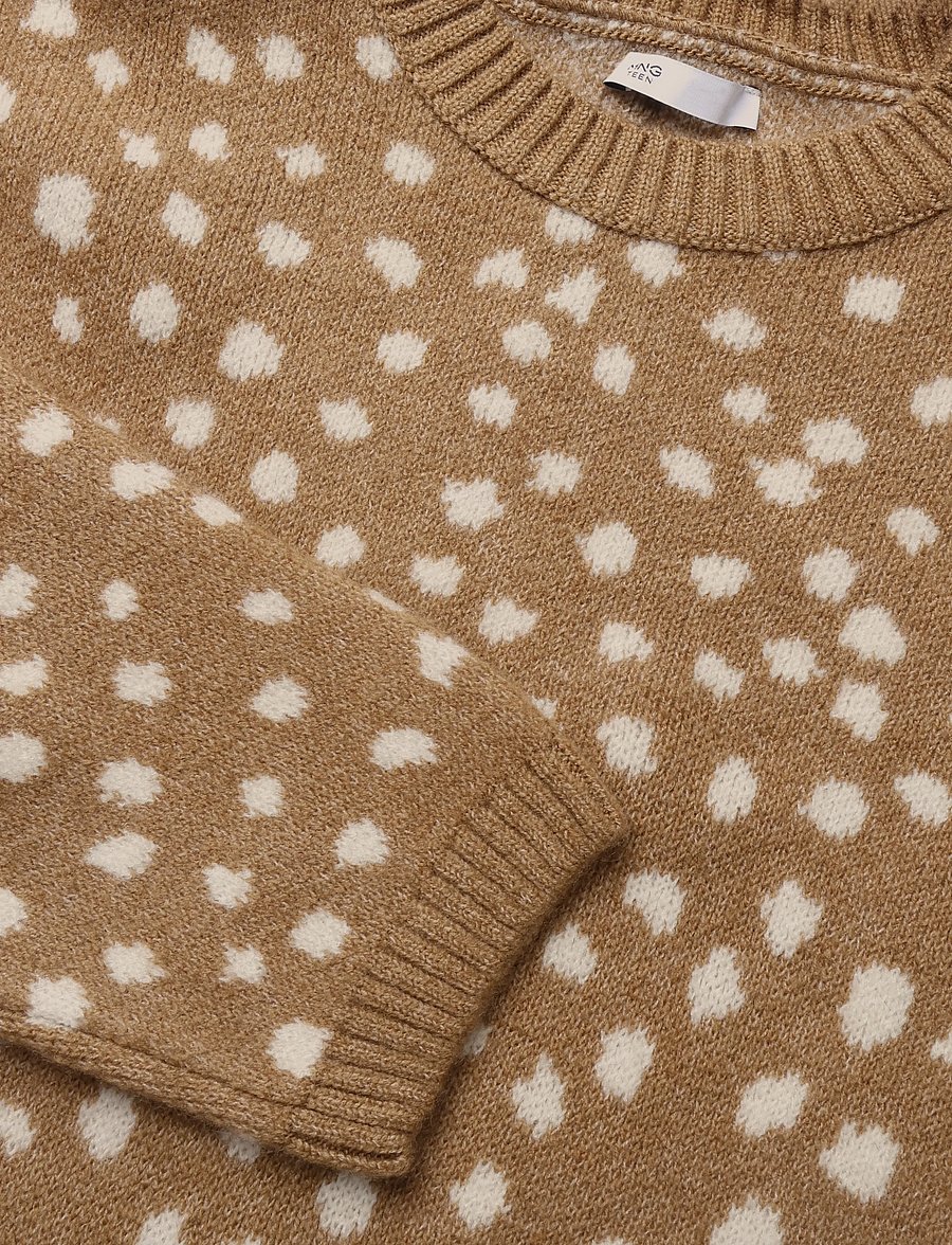Mango Teen - Animal print sweater - gensere - medium brown - 4