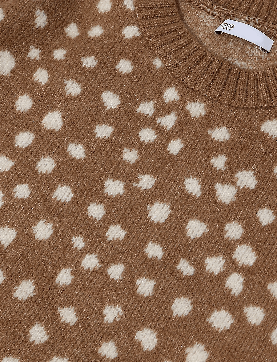 Mango Teen - Animal print sweater - gensere - medium brown - 2