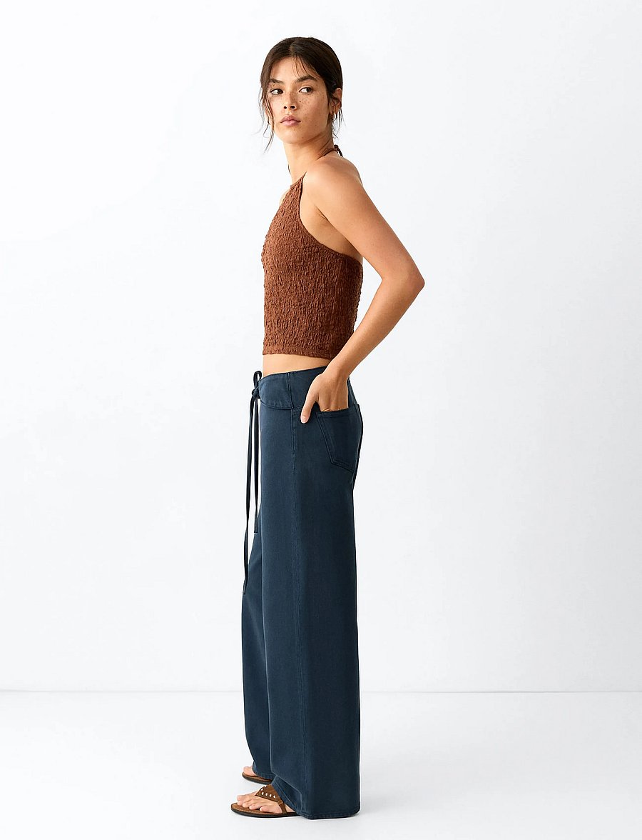 Mango Teen - Low-rise tie jeans - vardagsstil - charcoal - 0