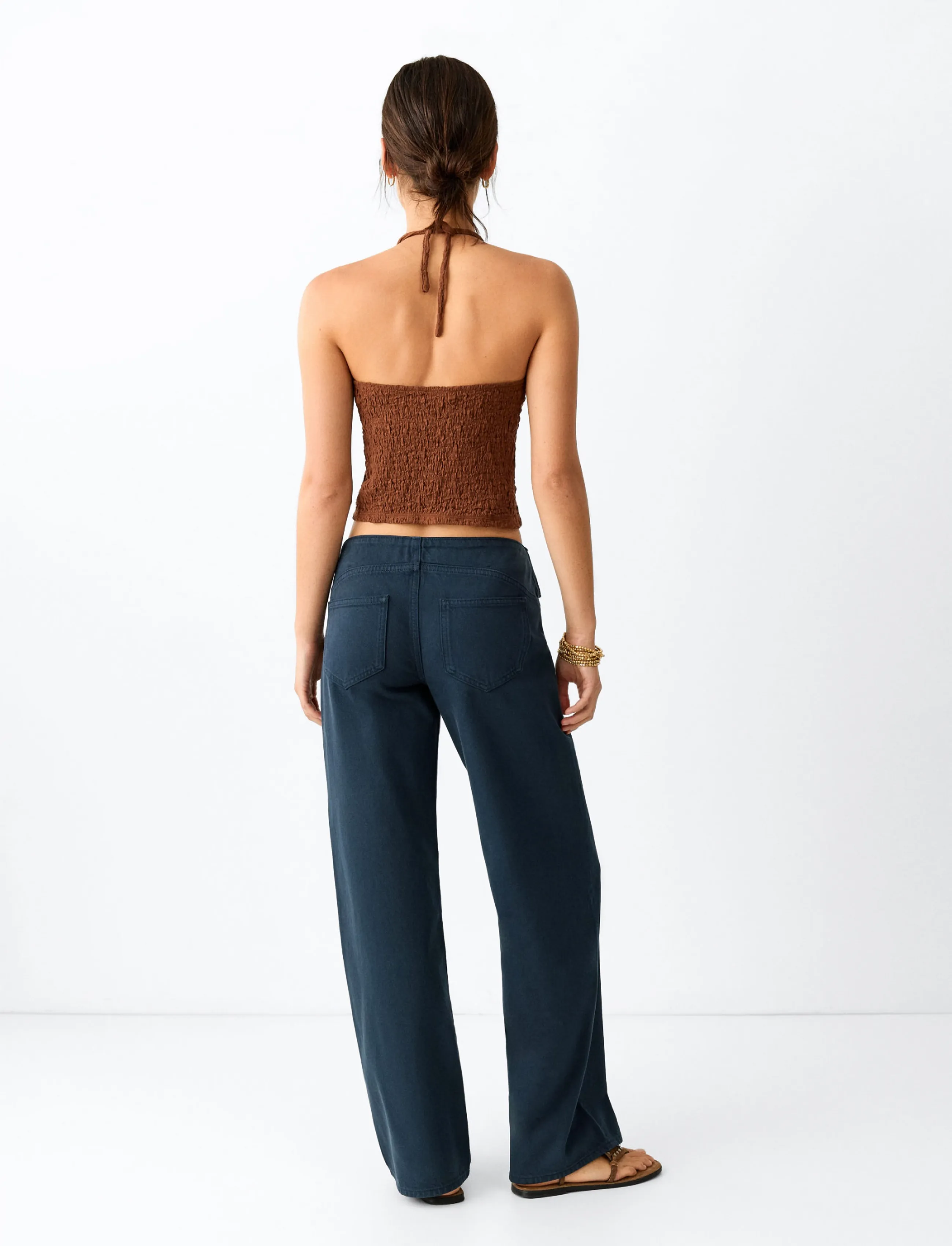 Mango Teen - Low-rise tie jeans - vardagsstil - charcoal - 3