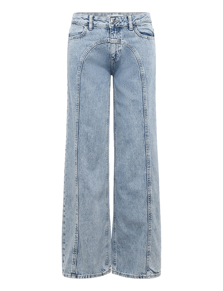 Mango Teen - Low-waist wide-leg jeans - vida jeans - open blue - 1
