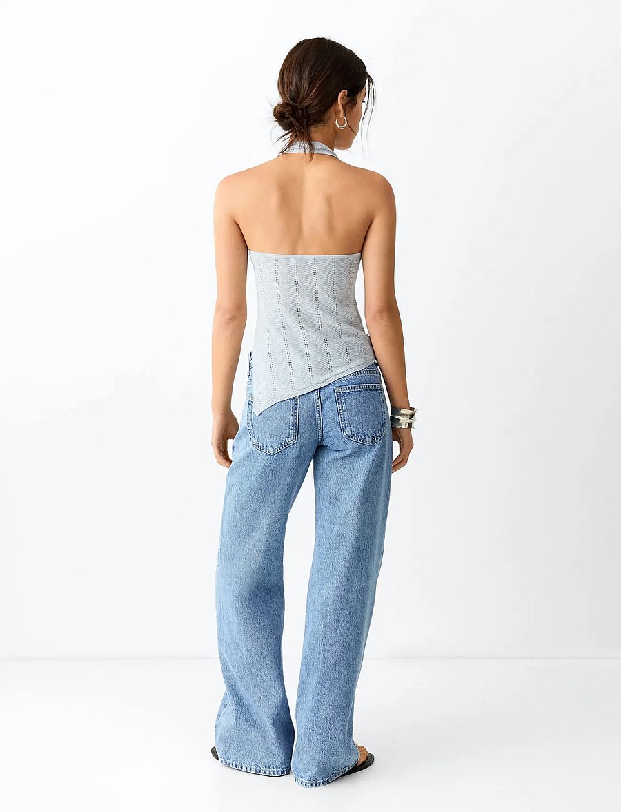 Mango Teen - Low-waist studded jeans - vida jeans - open blue - 3