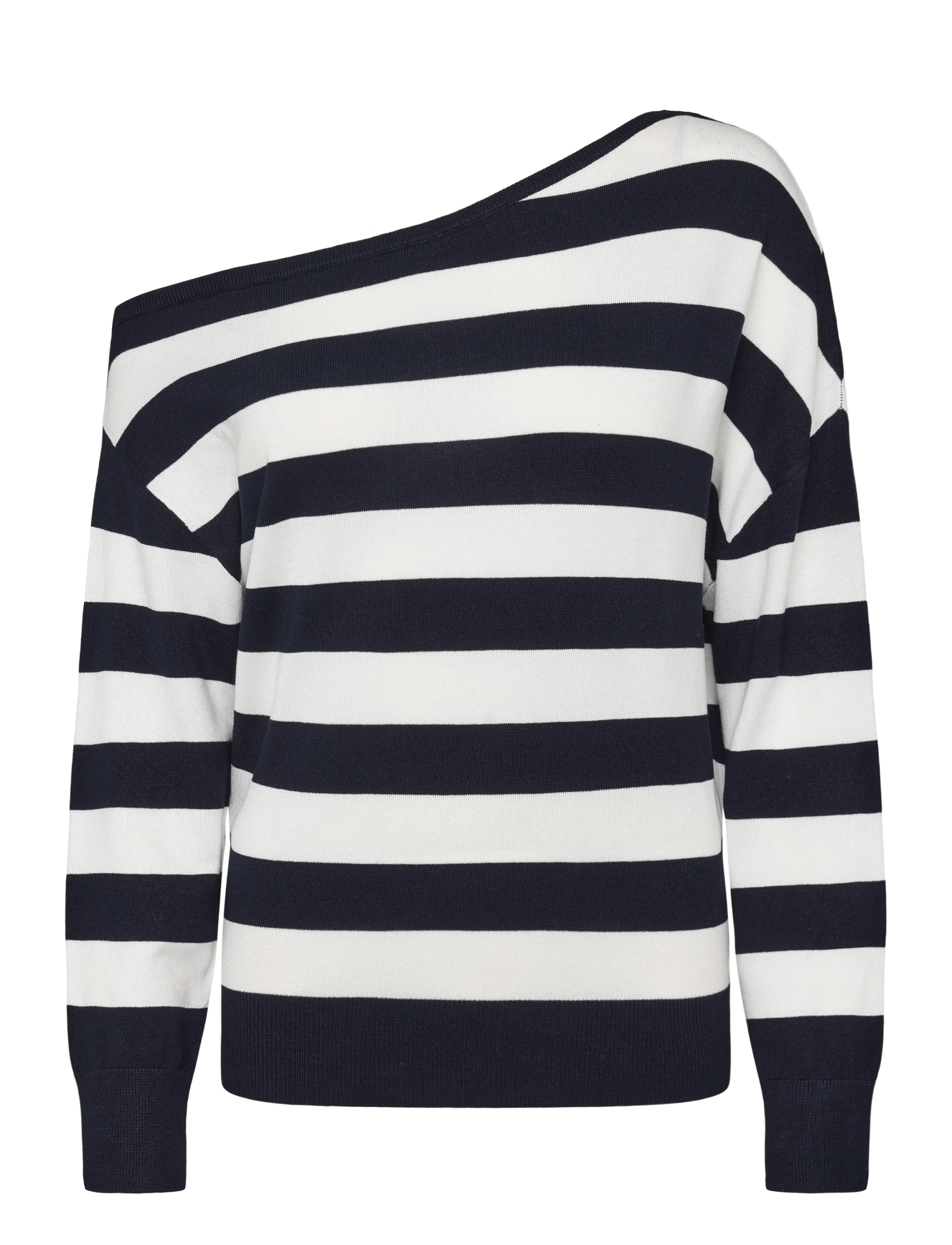 Mango Teen - Asymmetric neckline striped jersey - neulepuserot - navy - 1