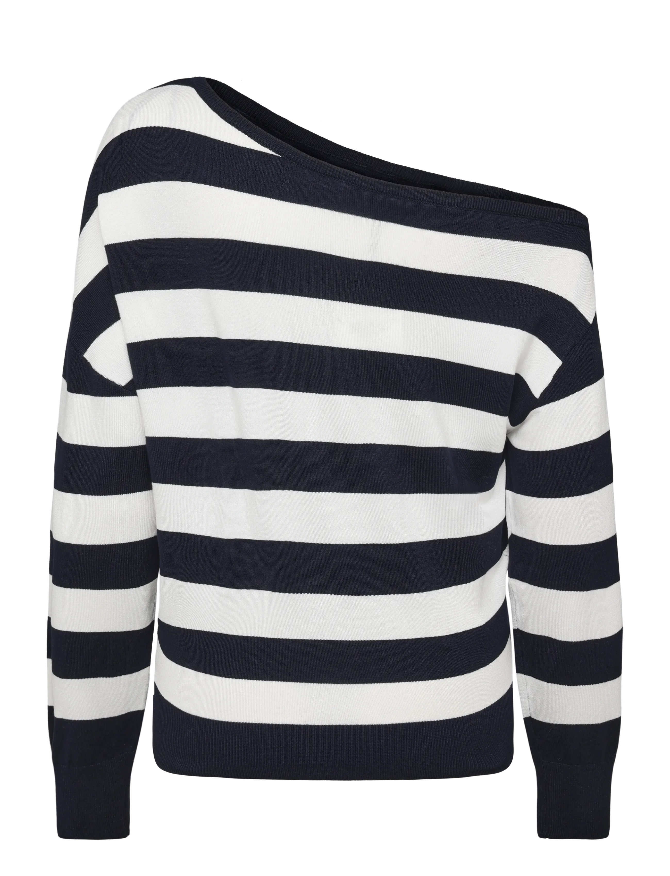 Mango Teen - Asymmetric neckline striped jersey - neulepuserot - navy - 2