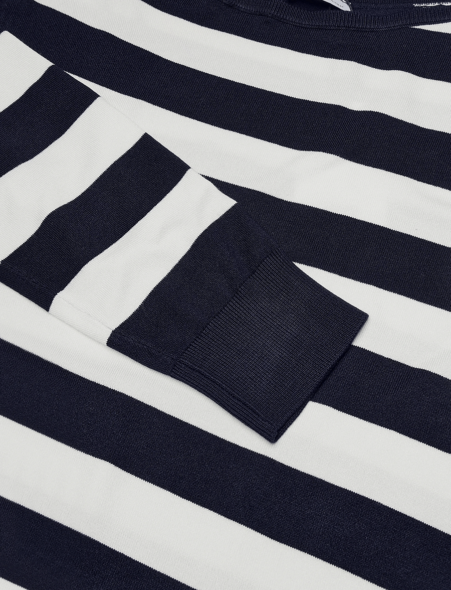 Mango Teen - Asymmetric neckline striped jersey - neulepuserot - navy - 4