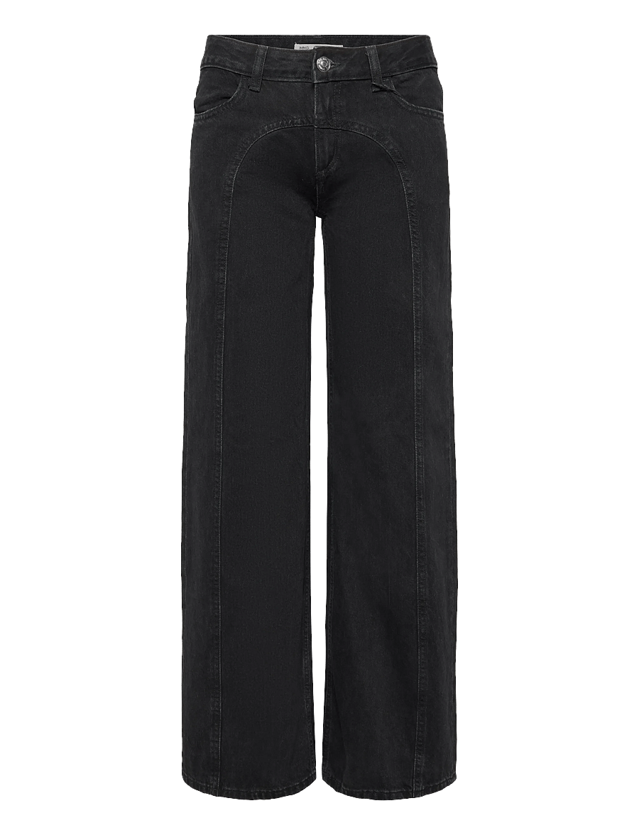 Mango Teen - Wide leg stitched jeans - brede jeans - open grey - 0