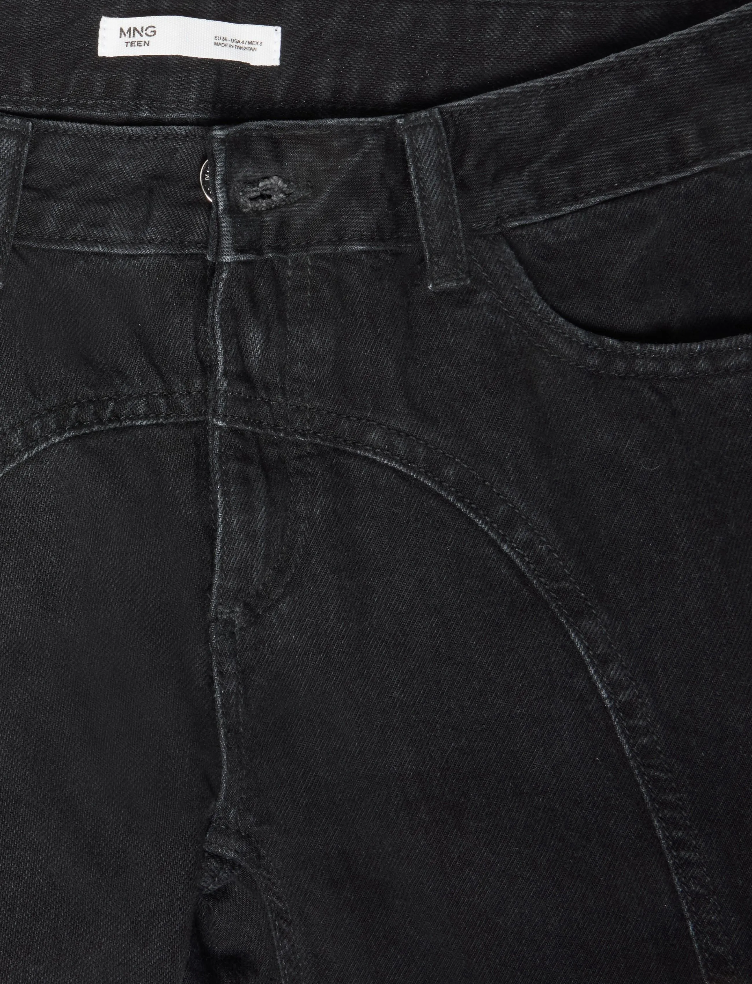 Mango Teen - Wide leg stitched jeans - brede jeans - open grey - 2