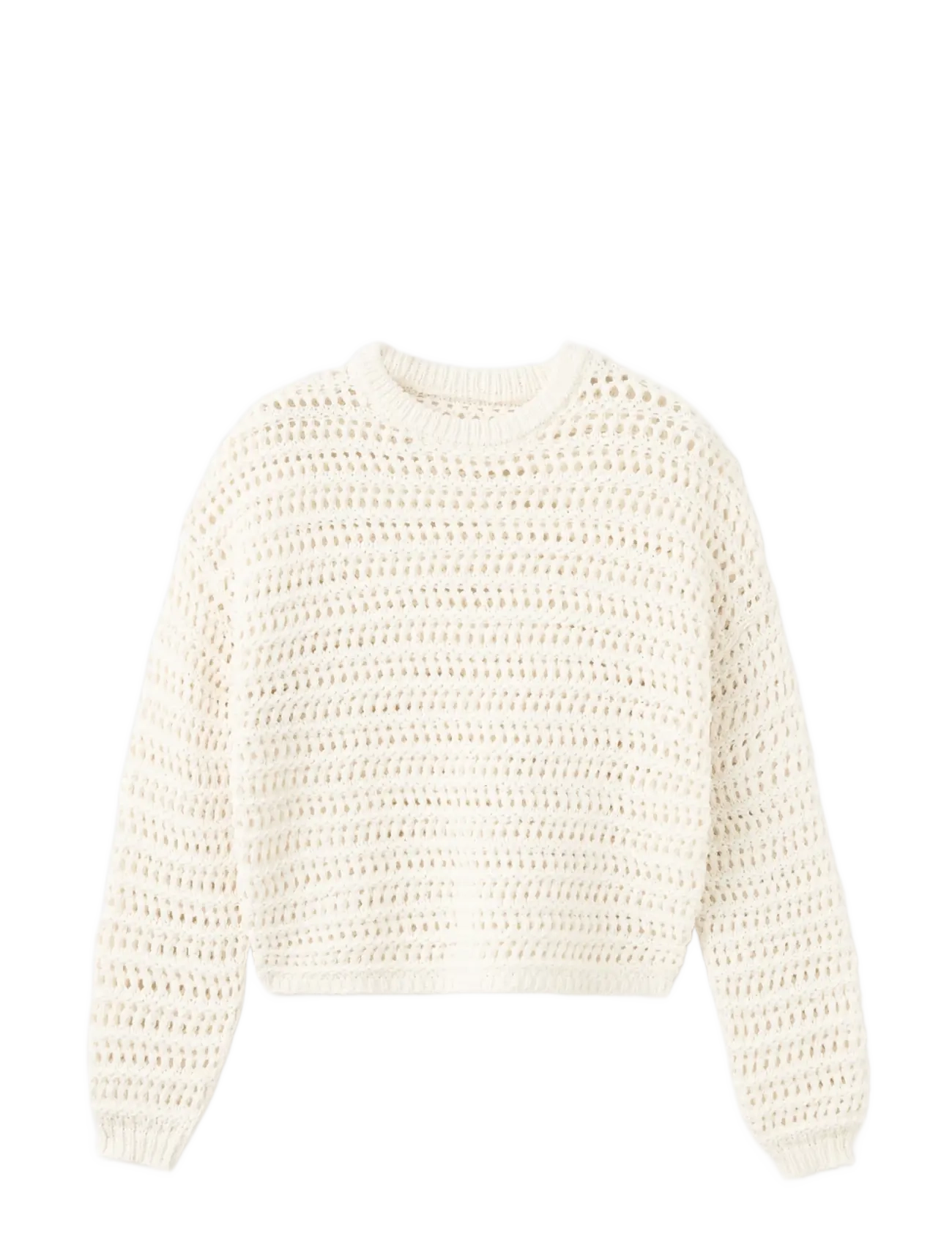 Mango Teen Long-sleeved crochet sweater - Tøj - NATURAL WHITE / cream