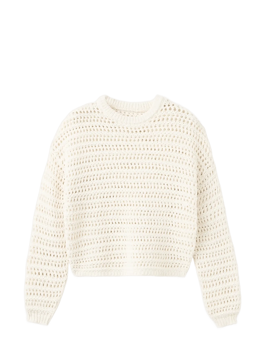 Mango Teen - Long-sleeved crochet sweater - trøjer - natural white - 1