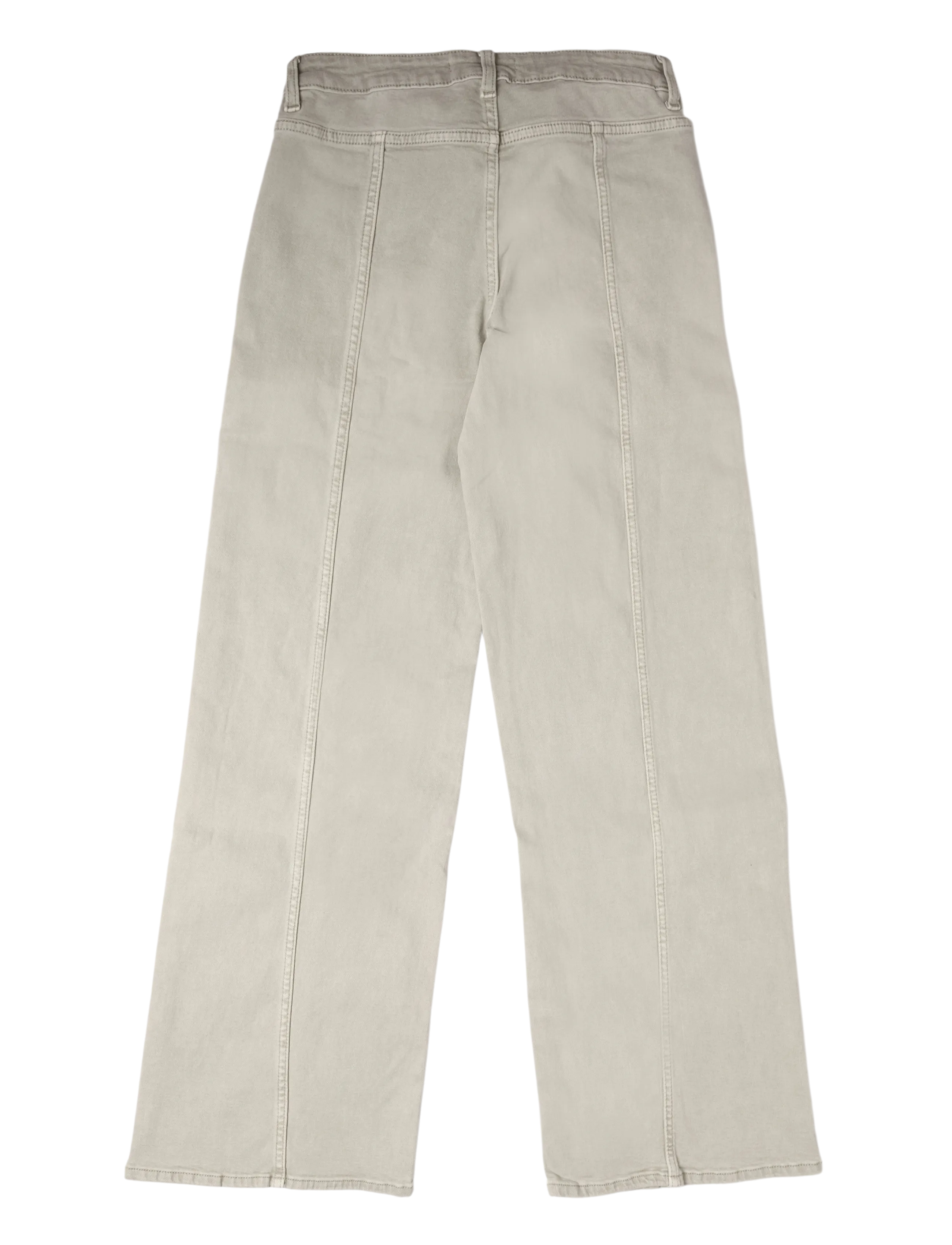 Mango Teen - Wide-leg jeans with decorative stitching - brede jeans - beige - khaki - 1