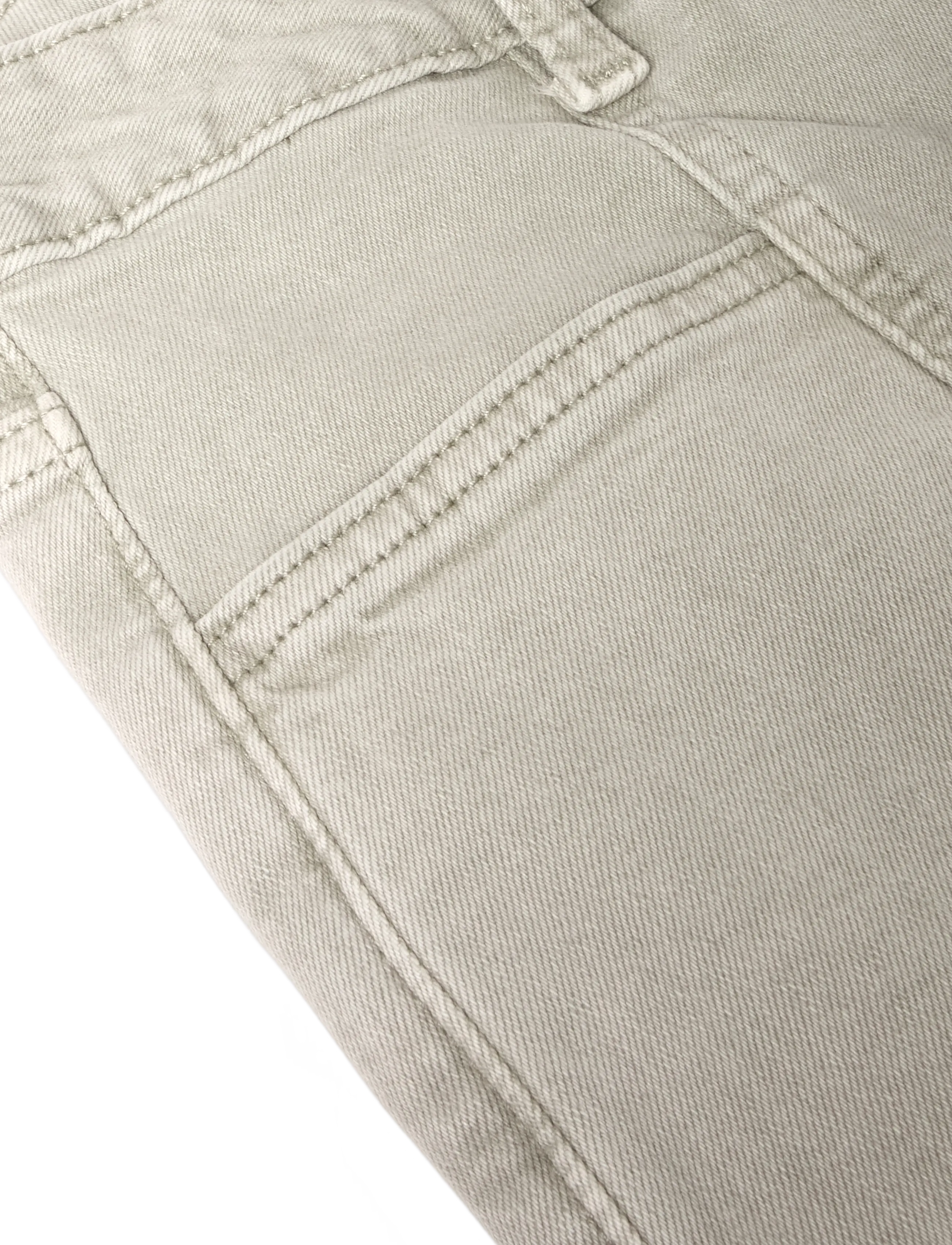 Mango Teen - Wide-leg jeans with decorative stitching - brede jeans - beige - khaki - 4