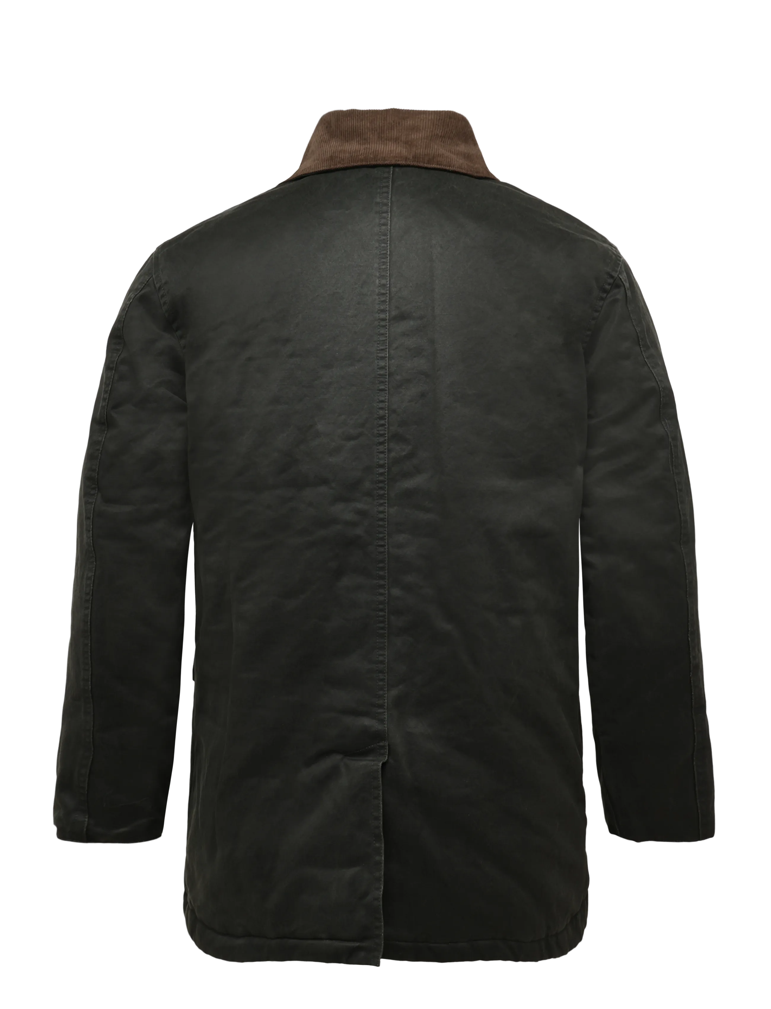 Mango Teen - Cotton parka with corduroy collar - dunjakker - medium green - 1