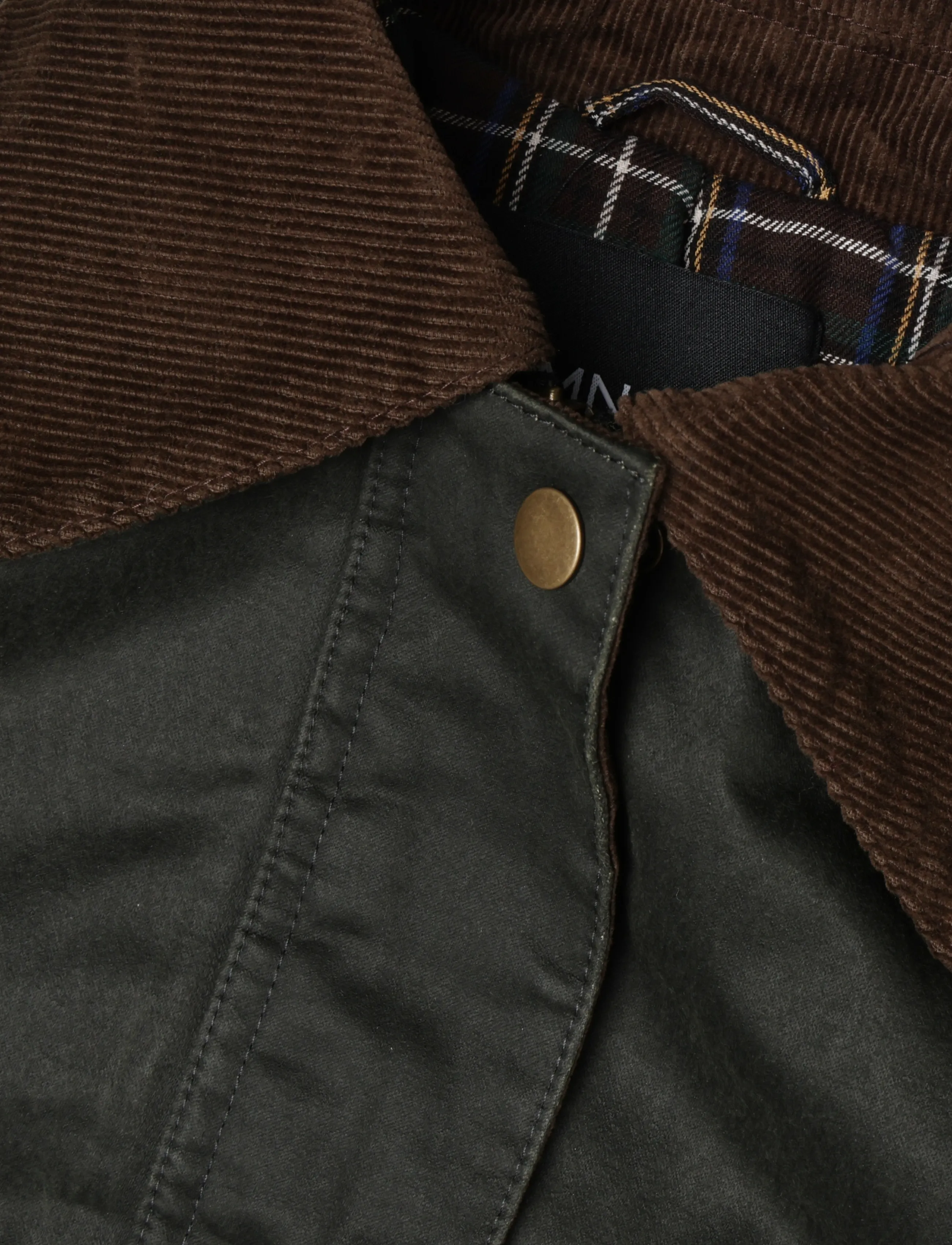Mango Teen - Cotton parka with corduroy collar - dunjakker - medium green - 2