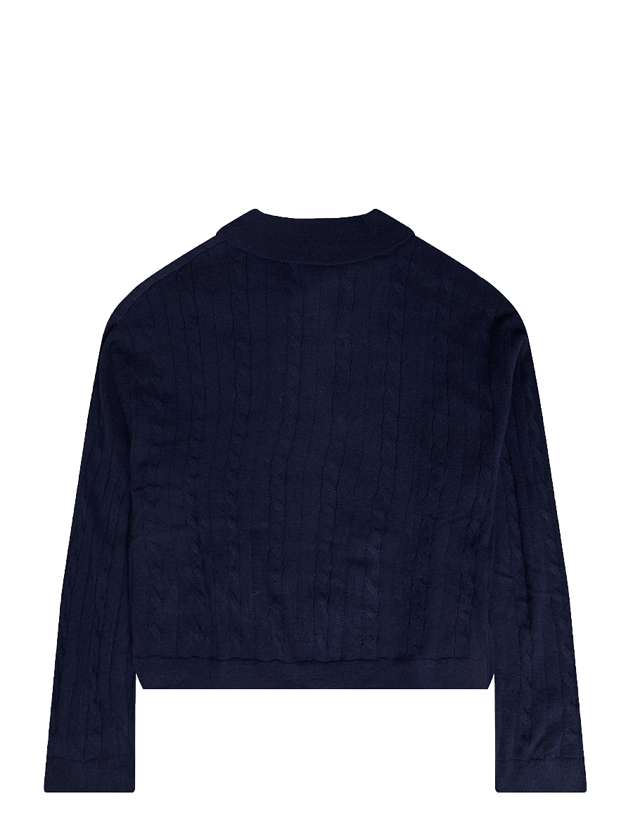 Mango Teen - Braided polo-neck sweater - langærmede poloer - navy - 1