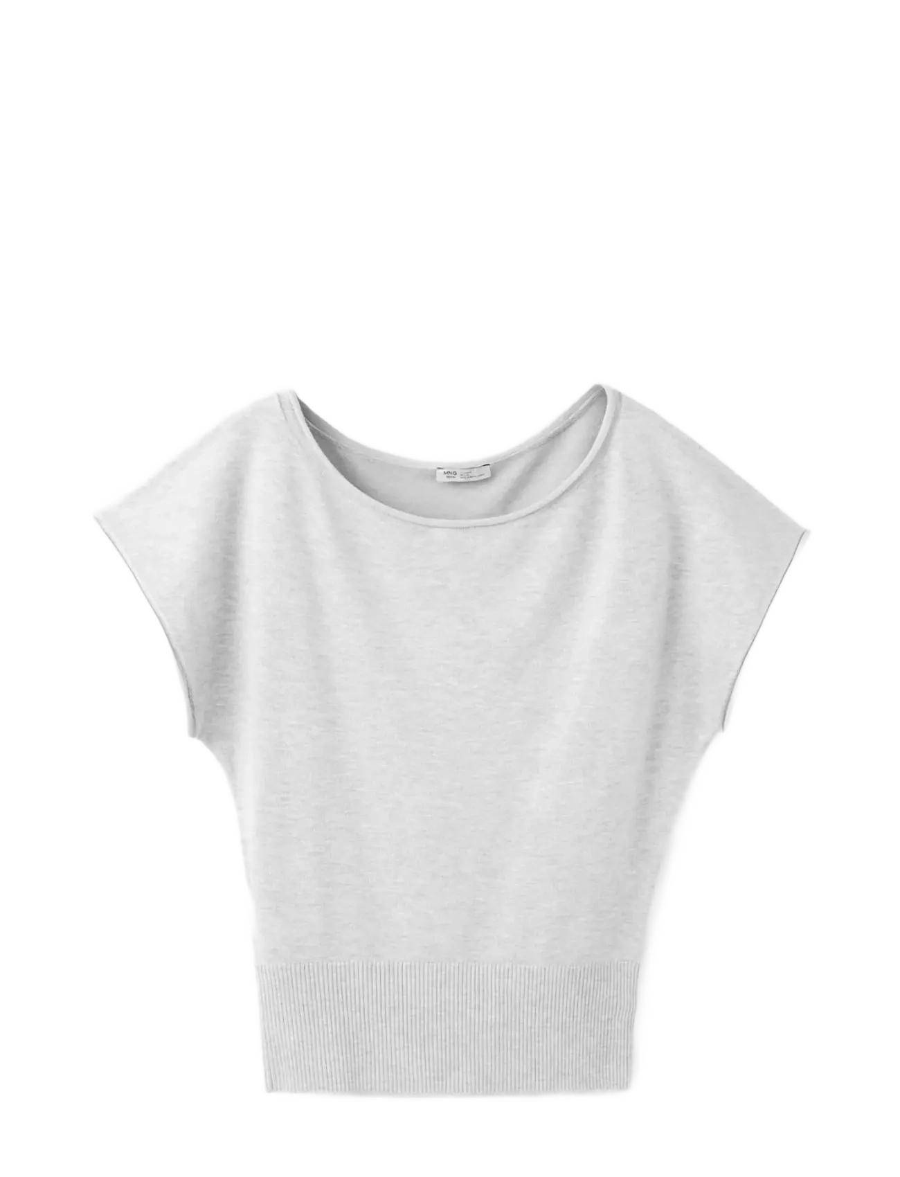 Mango Teen Short-sleeved knitted sweater - Mango Teen - MEDIUM GREY / grey