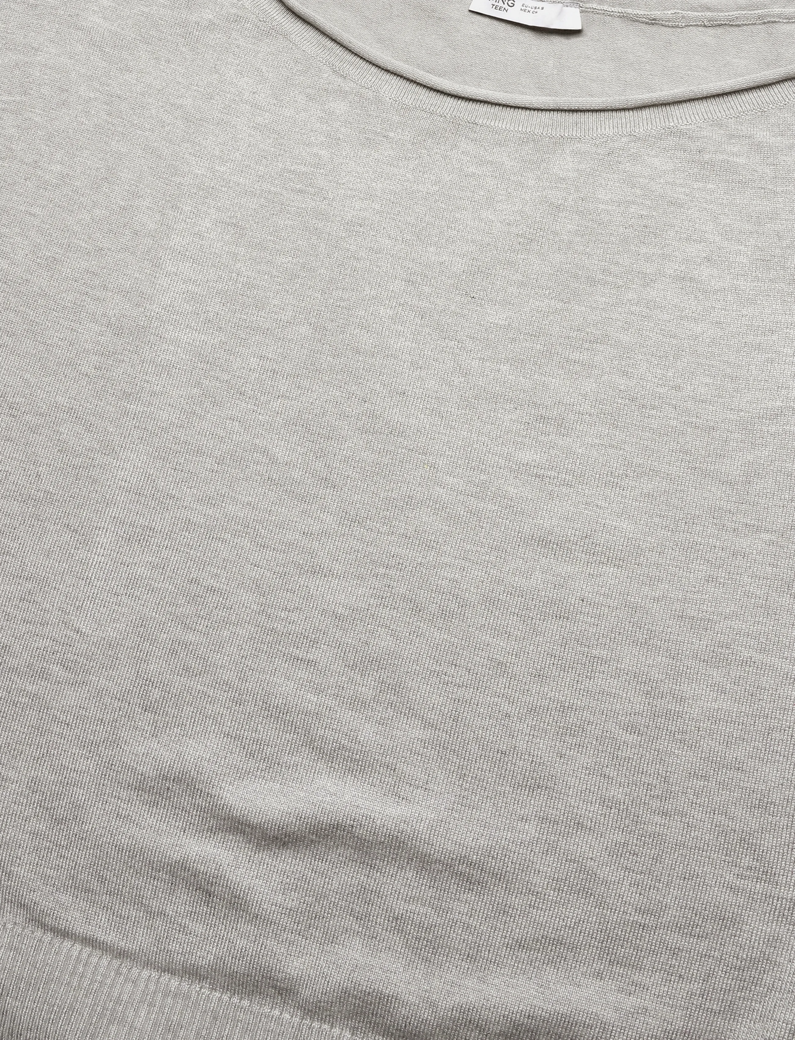 Mango Teen - Short-sleeved knitted sweater - trøjer - medium grey - 4