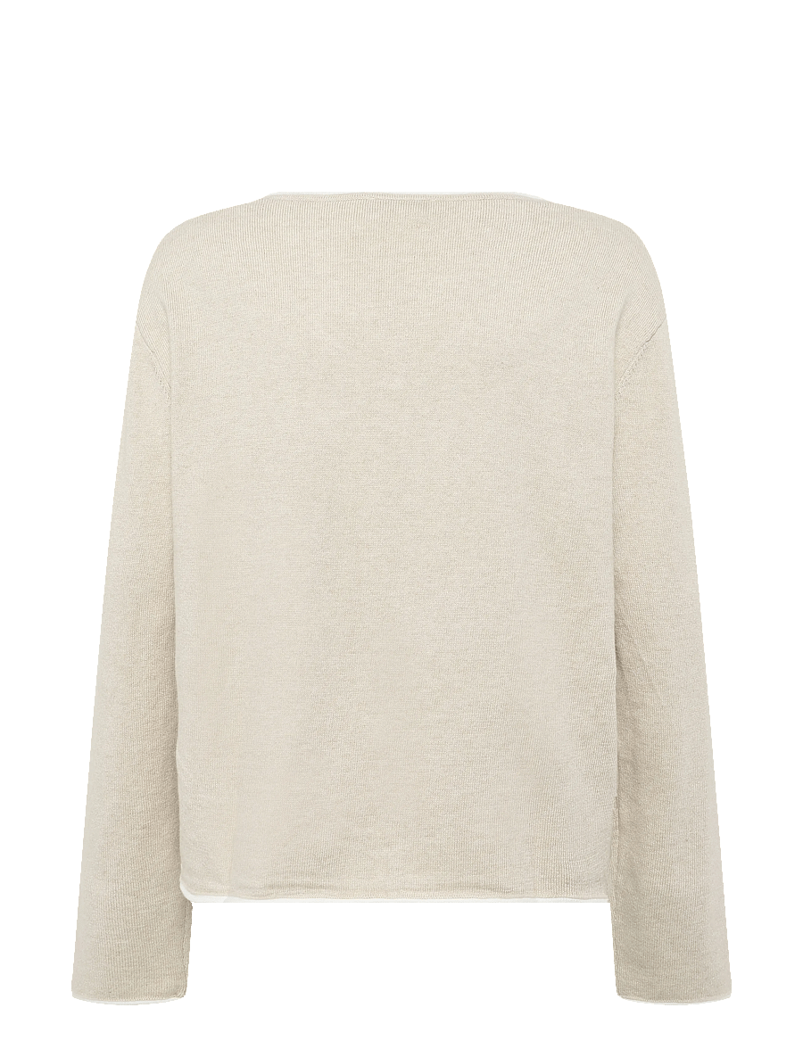 Mango Teen - V-neck jumper with contrast trims - neulepuserot - lt pastel brown - 2