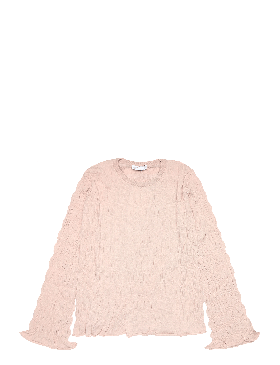 Mango Teen - Ruched fine-knit sweater - trøjer - lt-pastel pink - 0