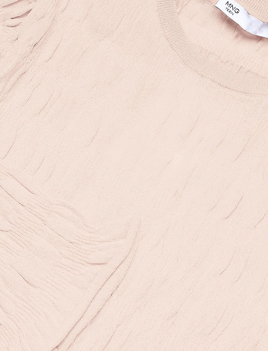Mango Teen - Ruched fine-knit sweater - trøjer - lt-pastel pink - 2