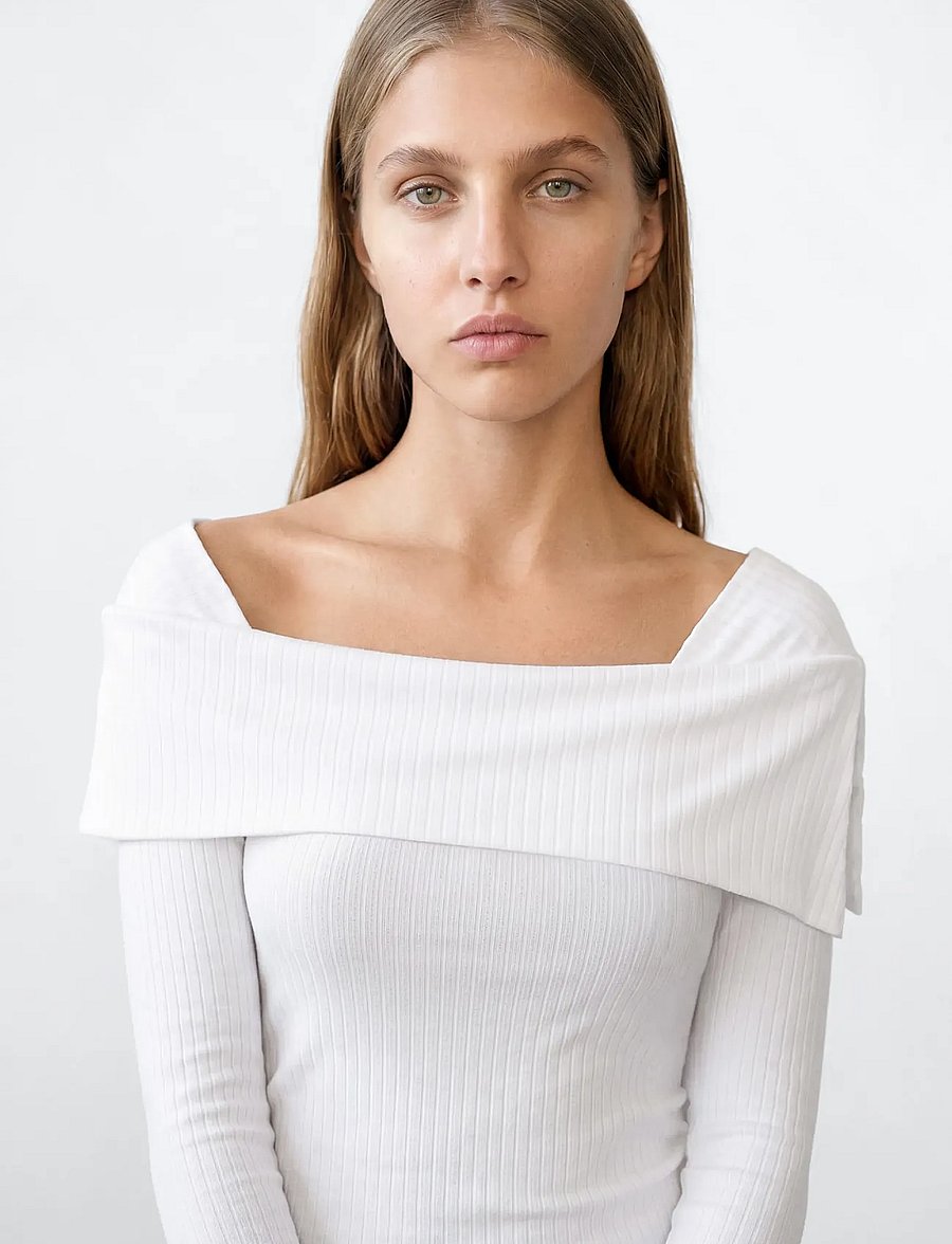 Mango Teen - Cotton turtle neck sweatshirt - stickade tröjor - natural white - 0