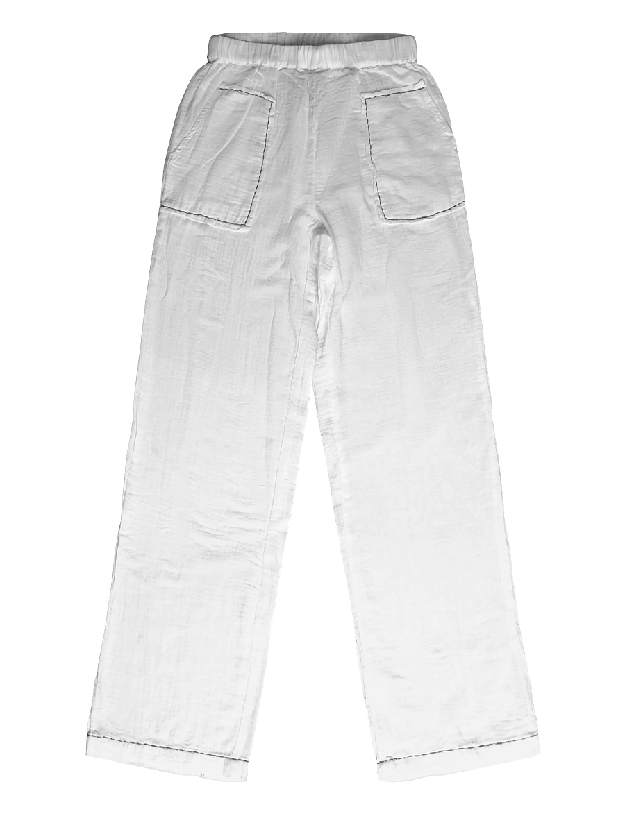 Mango Teen - Two-piece topstitched pyjamas - pyjamassæt - natural white - 4