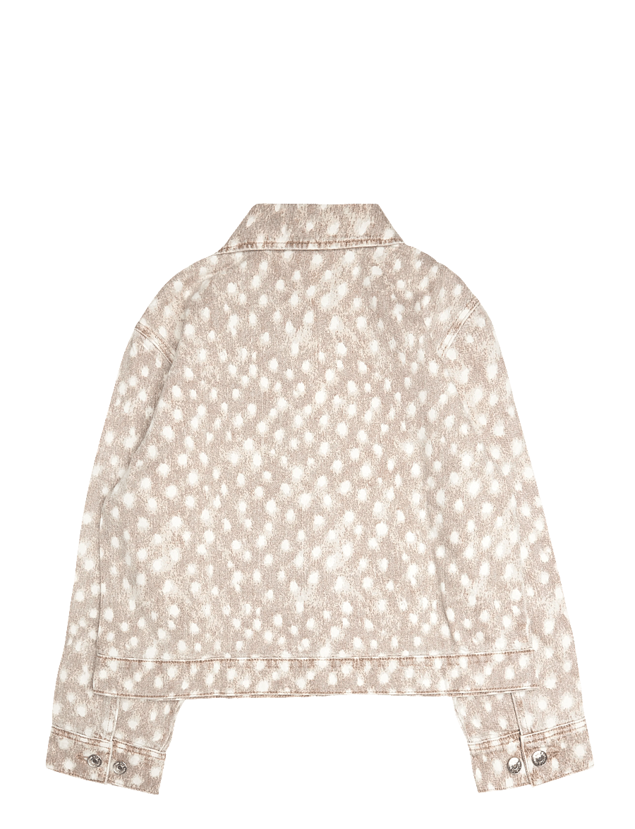 Mango Teen - Animal print denim jacket - denimjakker - brown - 1