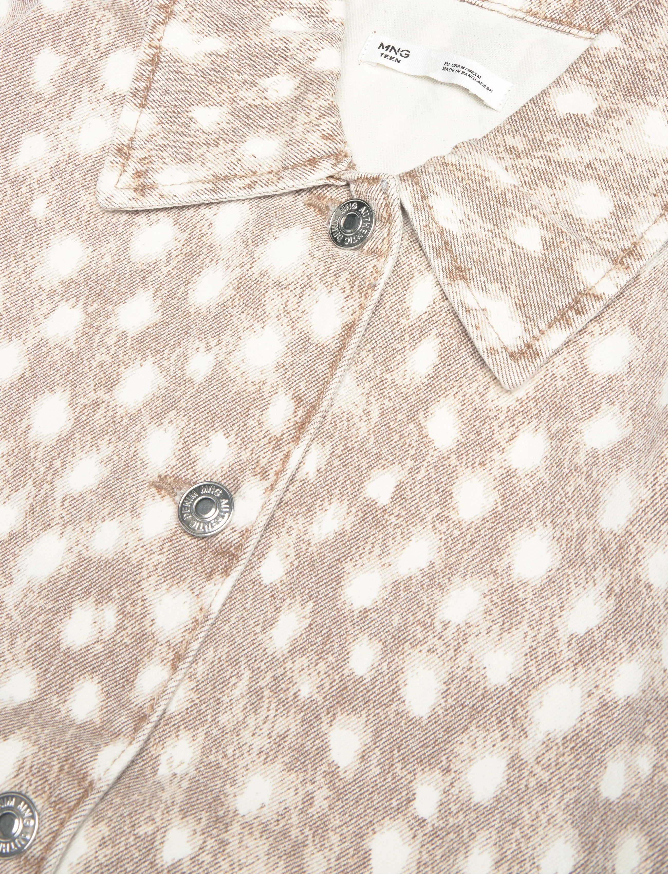 Mango Teen - Animal print denim jacket - denimjakker - brown - 2