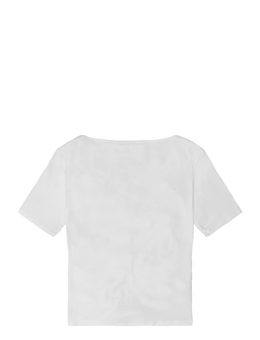 Mango Teen - Draped cotton T-shirt - kortærmede t-shirts - natural white - 1