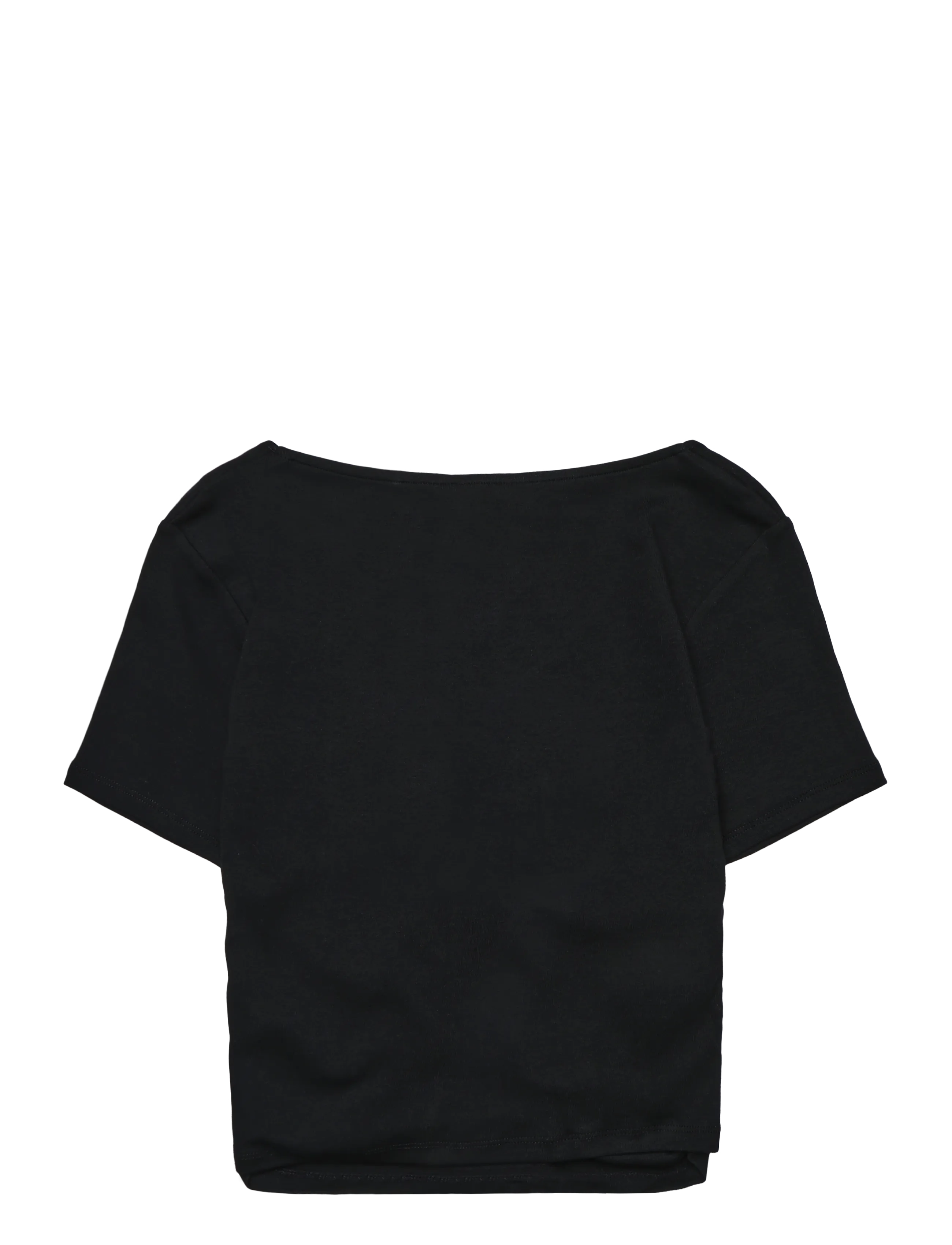 Mango Teen - Draped cotton T-shirt - kortærmede t-shirts - black - 1