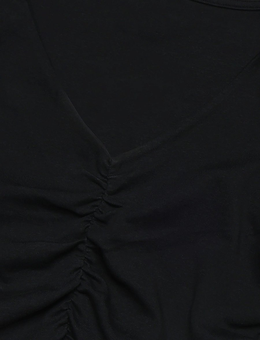Mango Teen - Draped cotton T-shirt - kortærmede t-shirts - black - 2