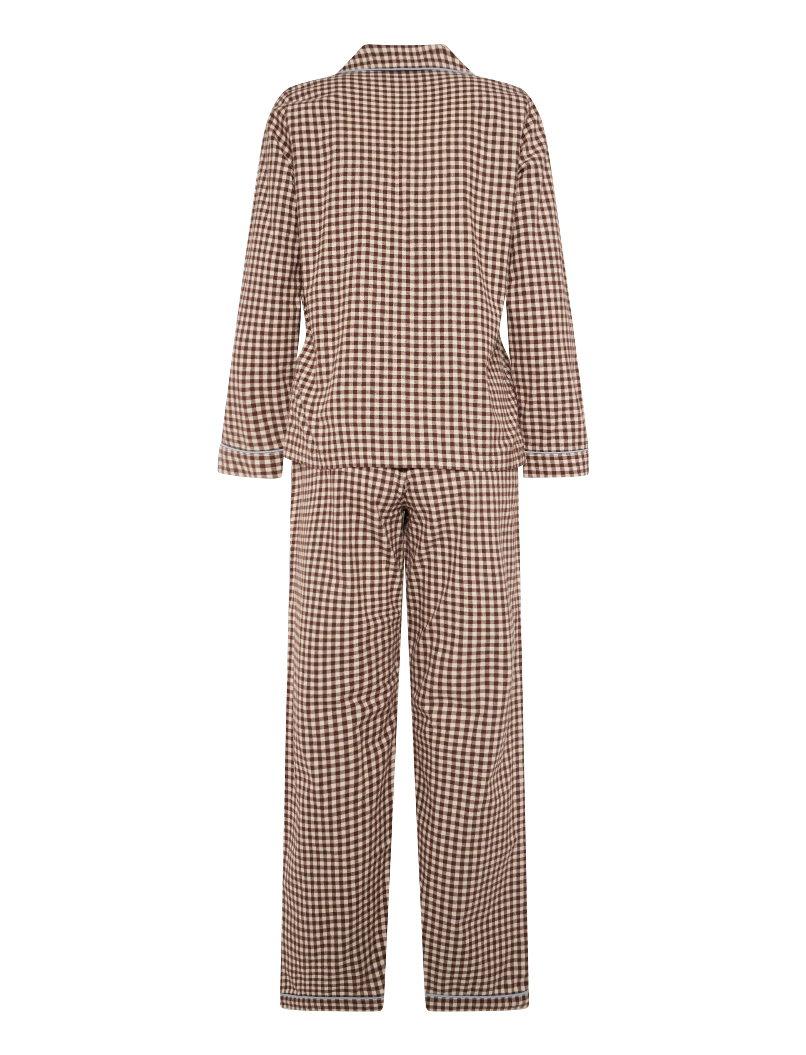 Mango Teen - Gingham-check cotton pyjamas - pyjamassæt - brown - 2