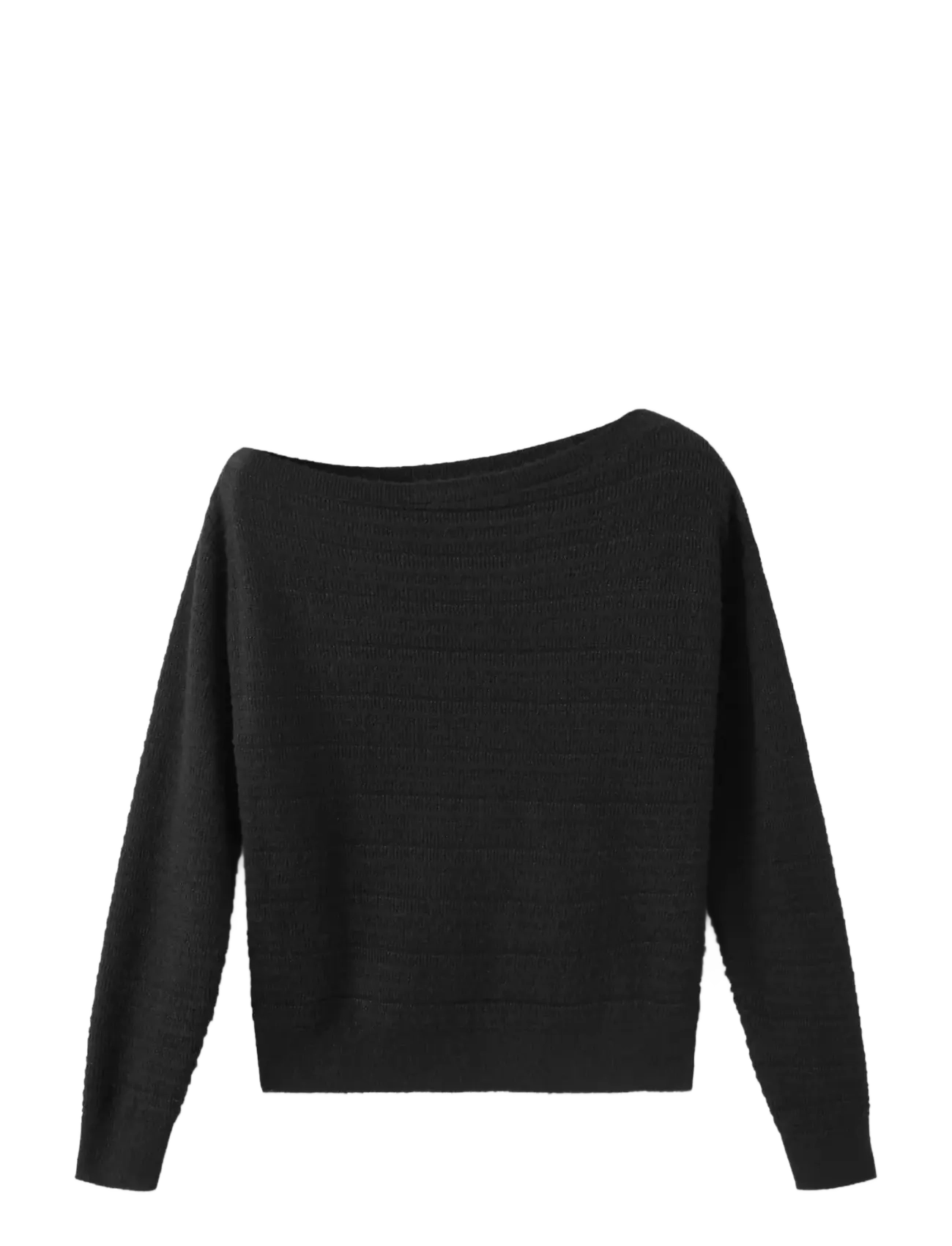 Mango Teen - Asymmetrical lurex jumper - trøjer - black - 1