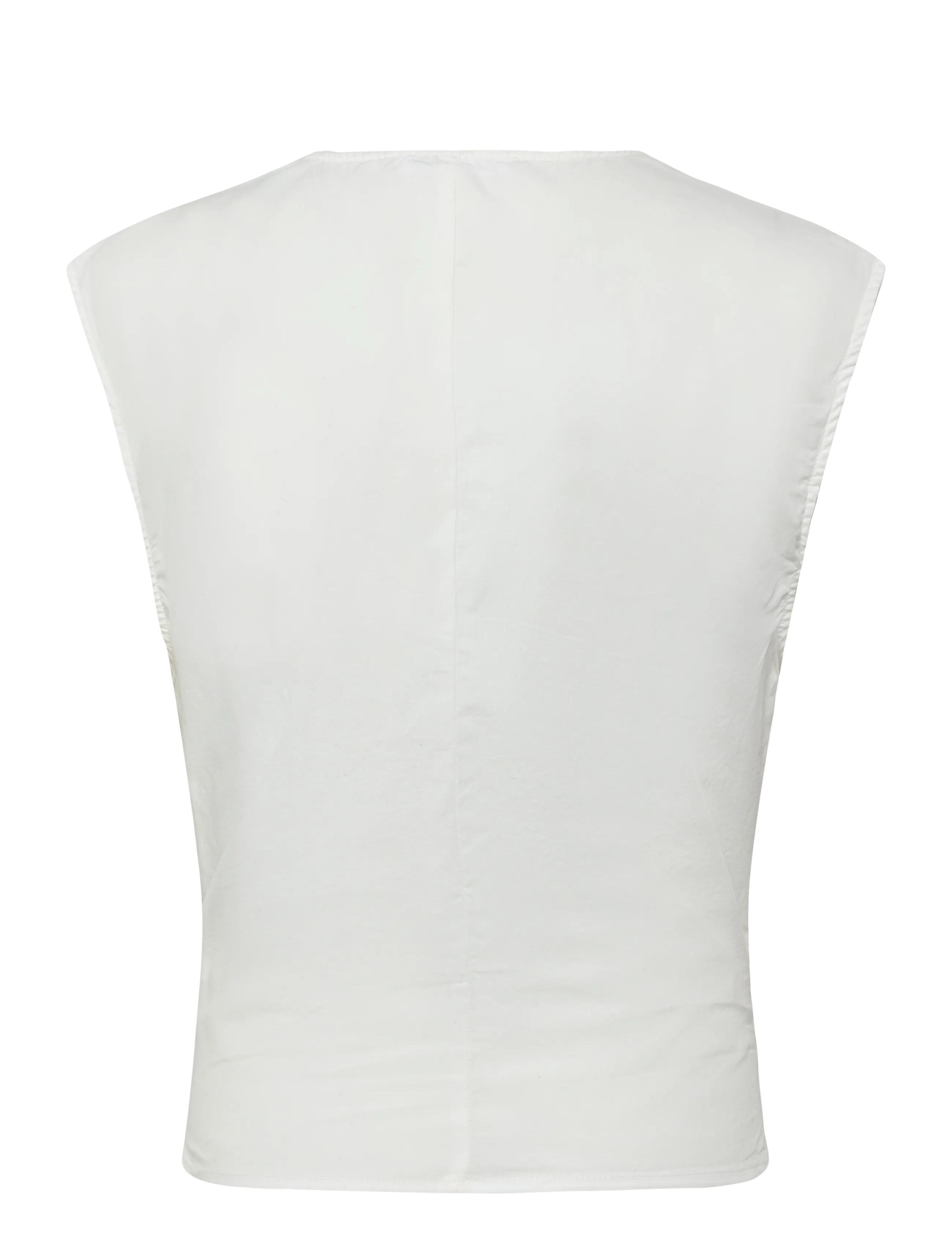 Mango Teen - Gathered 100% cotton top - Ærmeløs undertrøje - natural white - 2