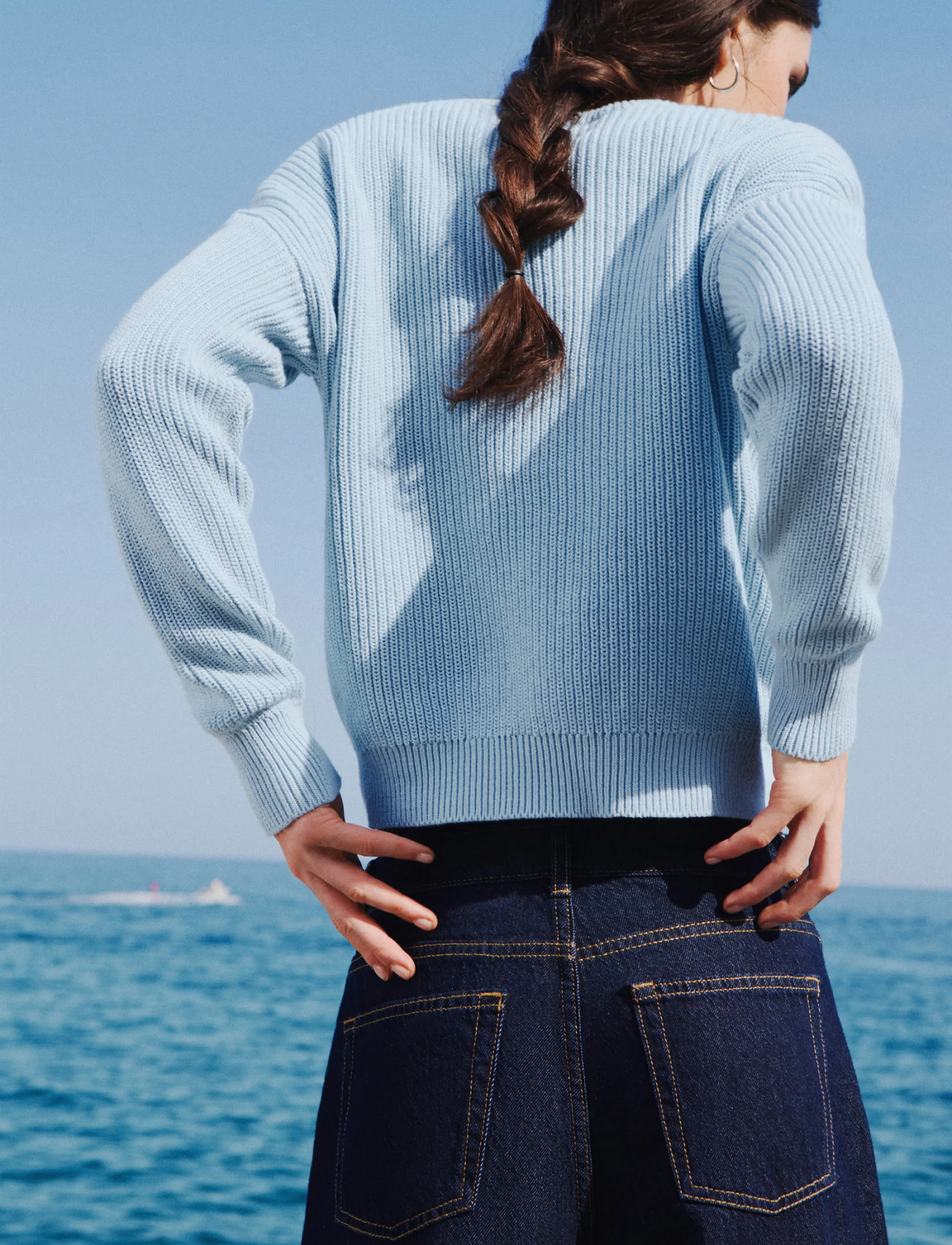 Mango Teen - Cotton jersey with eyelet detail - stickade tröjor - lt-pastel blue - 3