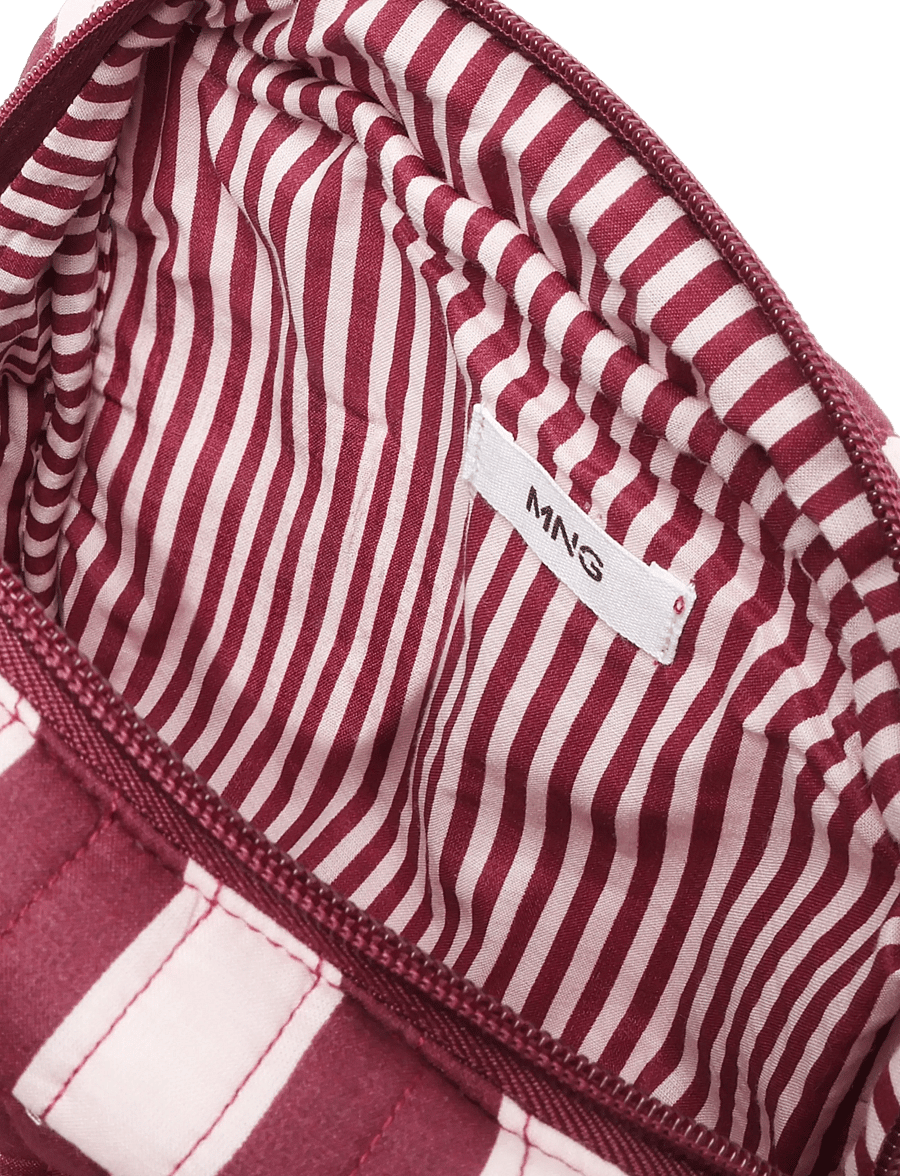 Mango Teen - Stripe-print toiletry bag - bad - pink - 3