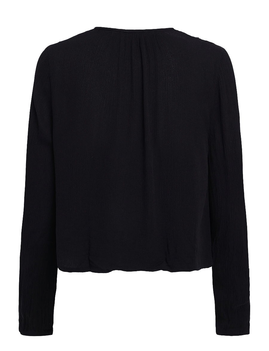 Mango Teen - Fluid blouse with metallic details - blusar & tunikor - black - 1