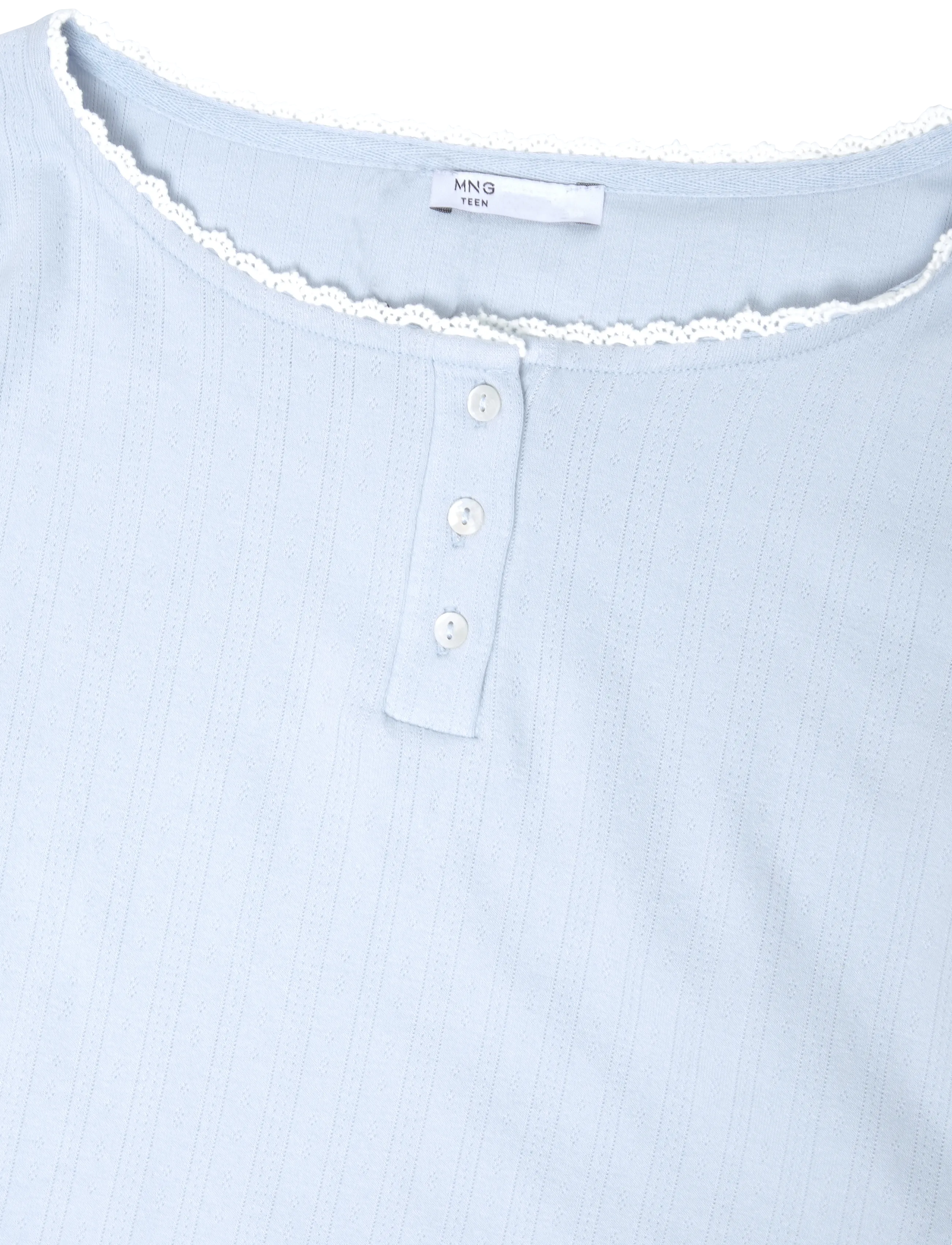 Mango Teen - Complete cotton pyjamas with piping - pyjamassæt - turquoise - aqua - 2