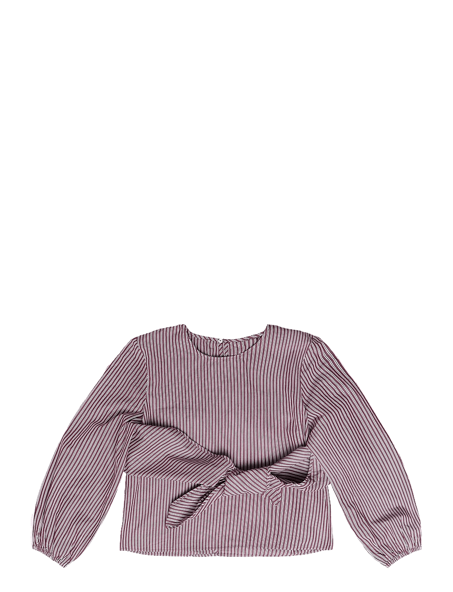 Mango Teen - Bandana stripe shirt - långärmade skjortor - dark red - 0