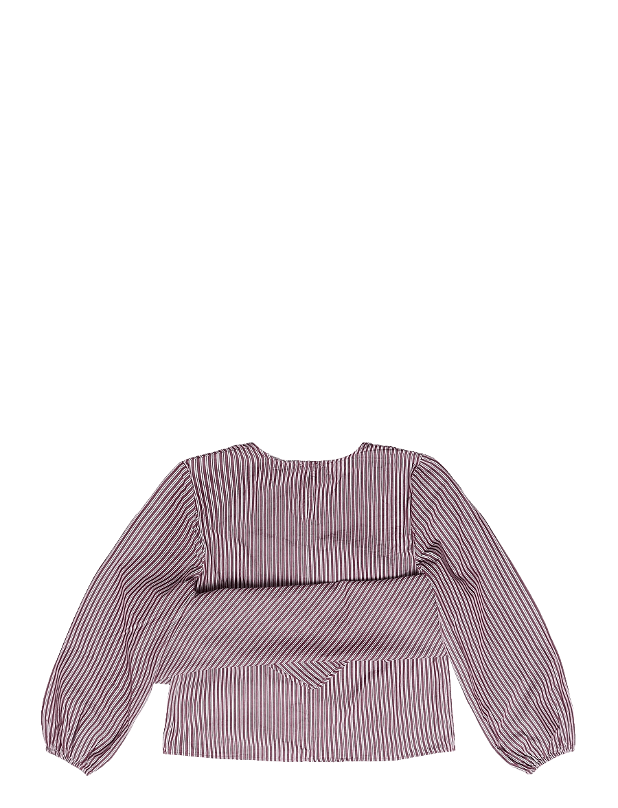 Mango Teen - Bandana stripe shirt - långärmade skjortor - dark red - 1