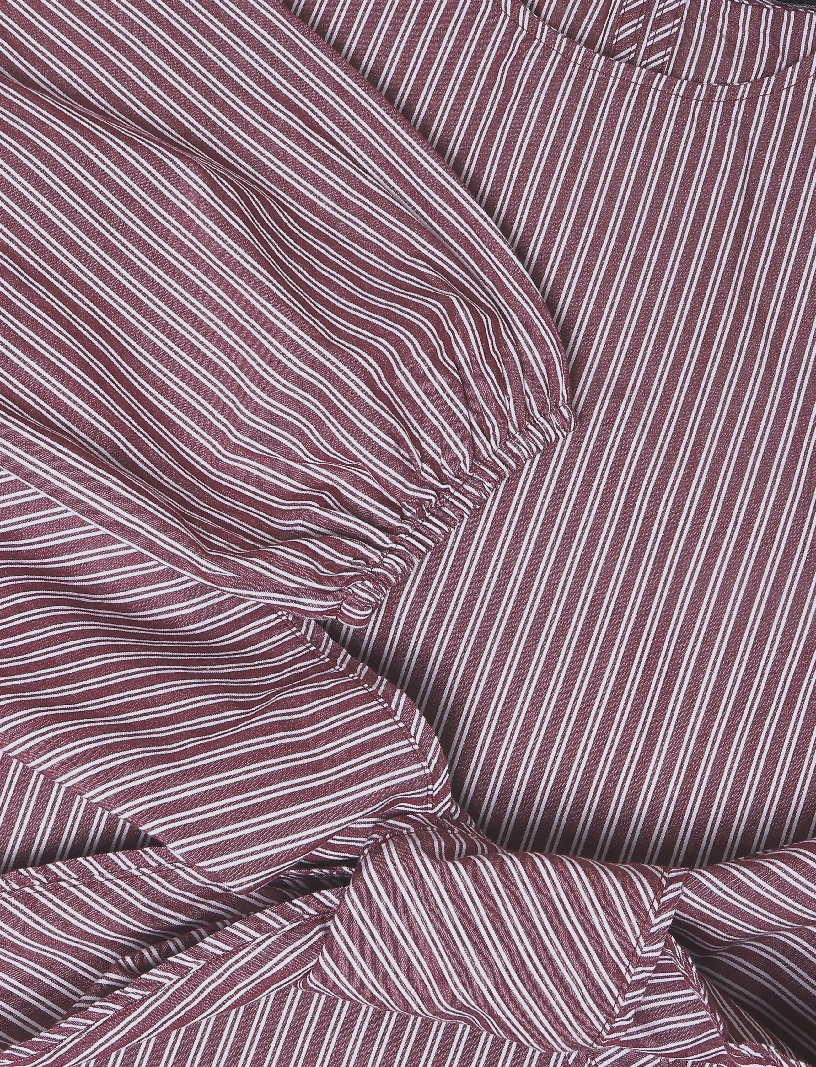 Mango Teen - Bandana stripe shirt - långärmade skjortor - dark red - 2