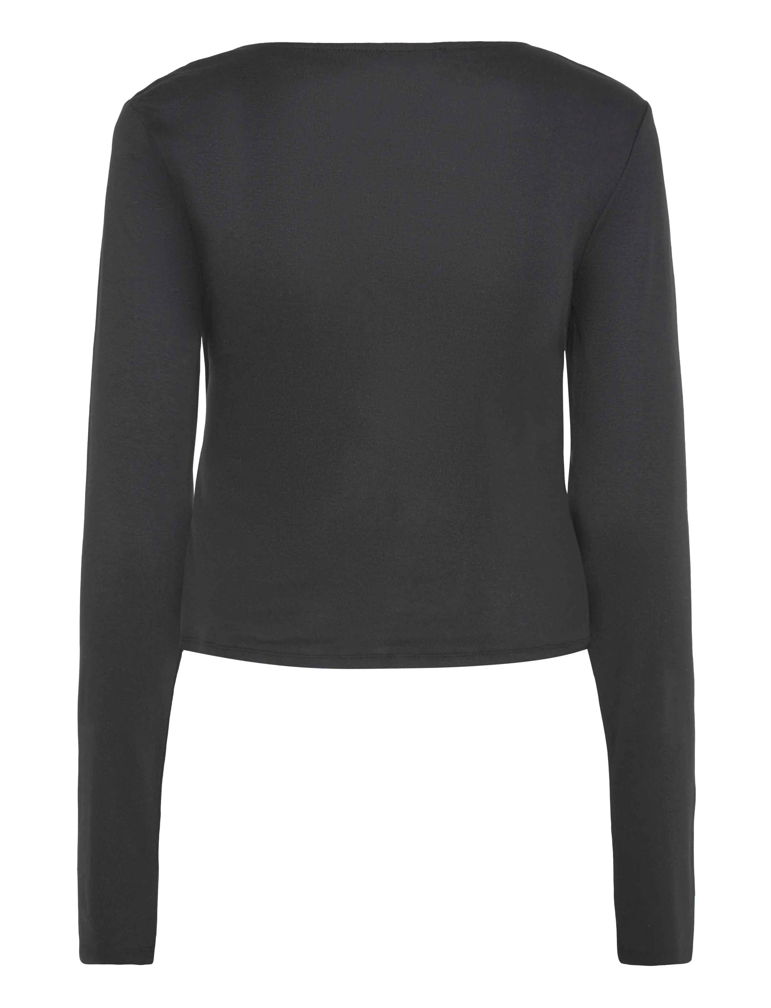 Mango Teen - Ribbed crossover T-shirt - black - 2