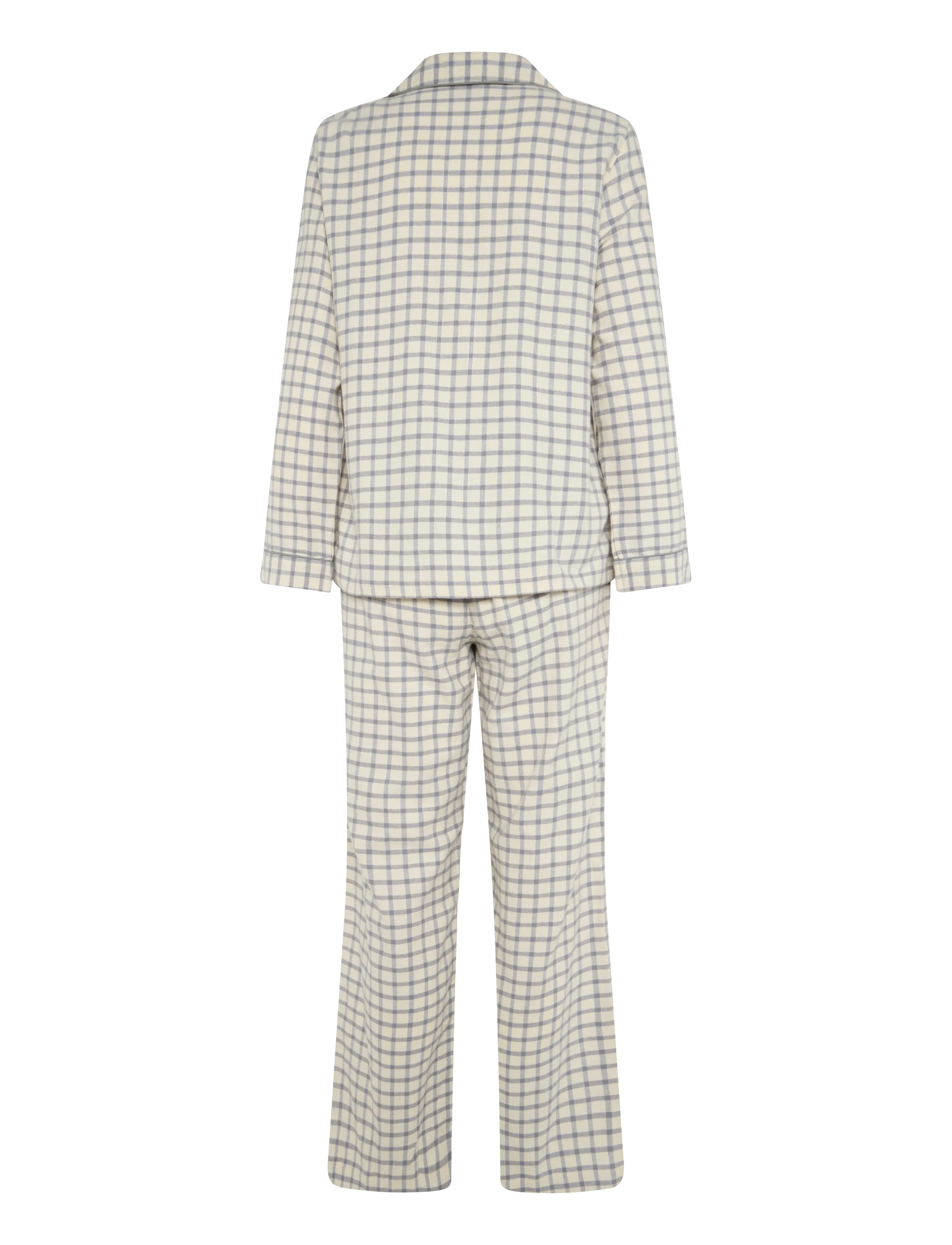 Mango Teen - Cotton checked pyjamas with piping detail - pyjamassæt - natural white - 2