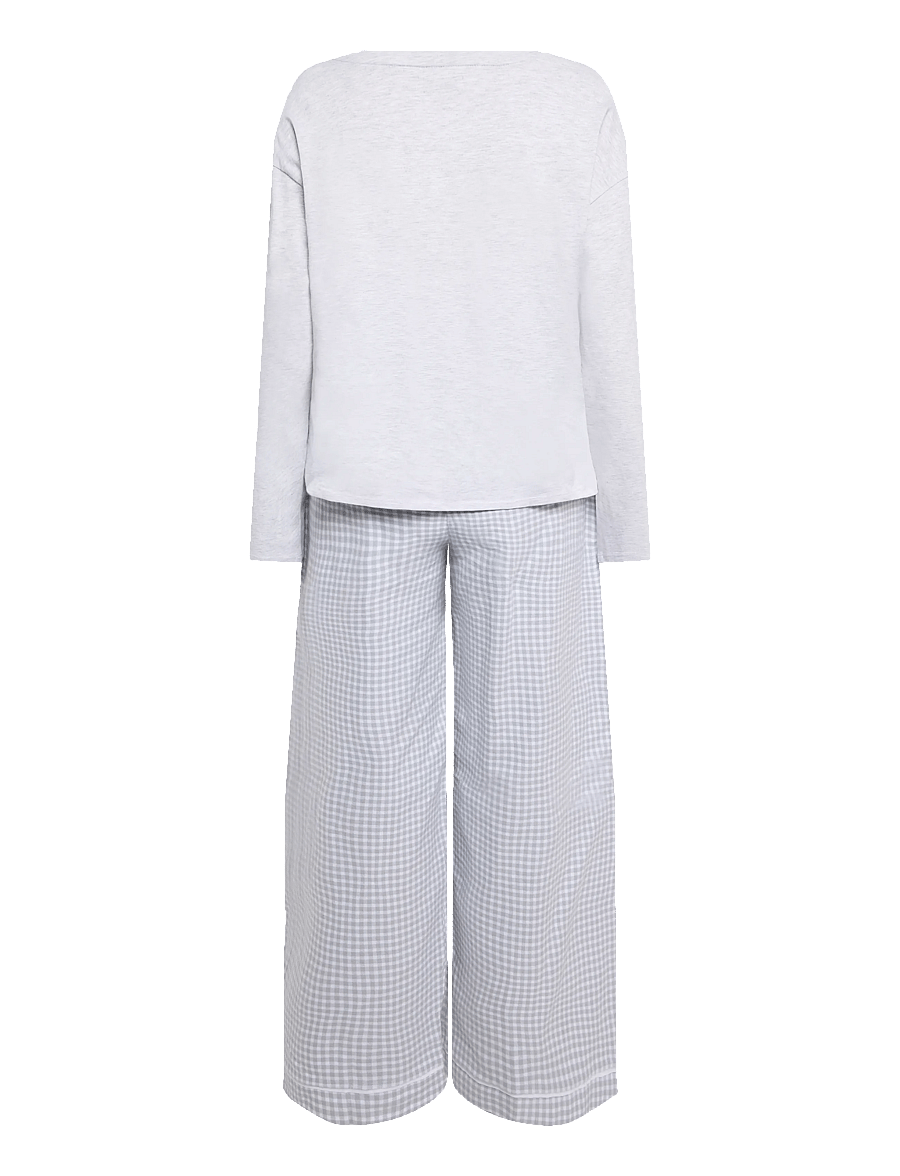 Mango Teen - Full cotton check pyjamas - pyjamassæt - lt pastel grey - 2